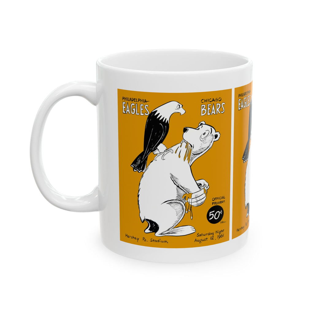 Retro Football Ceramic Mug, 1961 Eagles Bears, Sports Fan Gift, Coffee Cup, Tea Mug, Football Lover Mug, Football