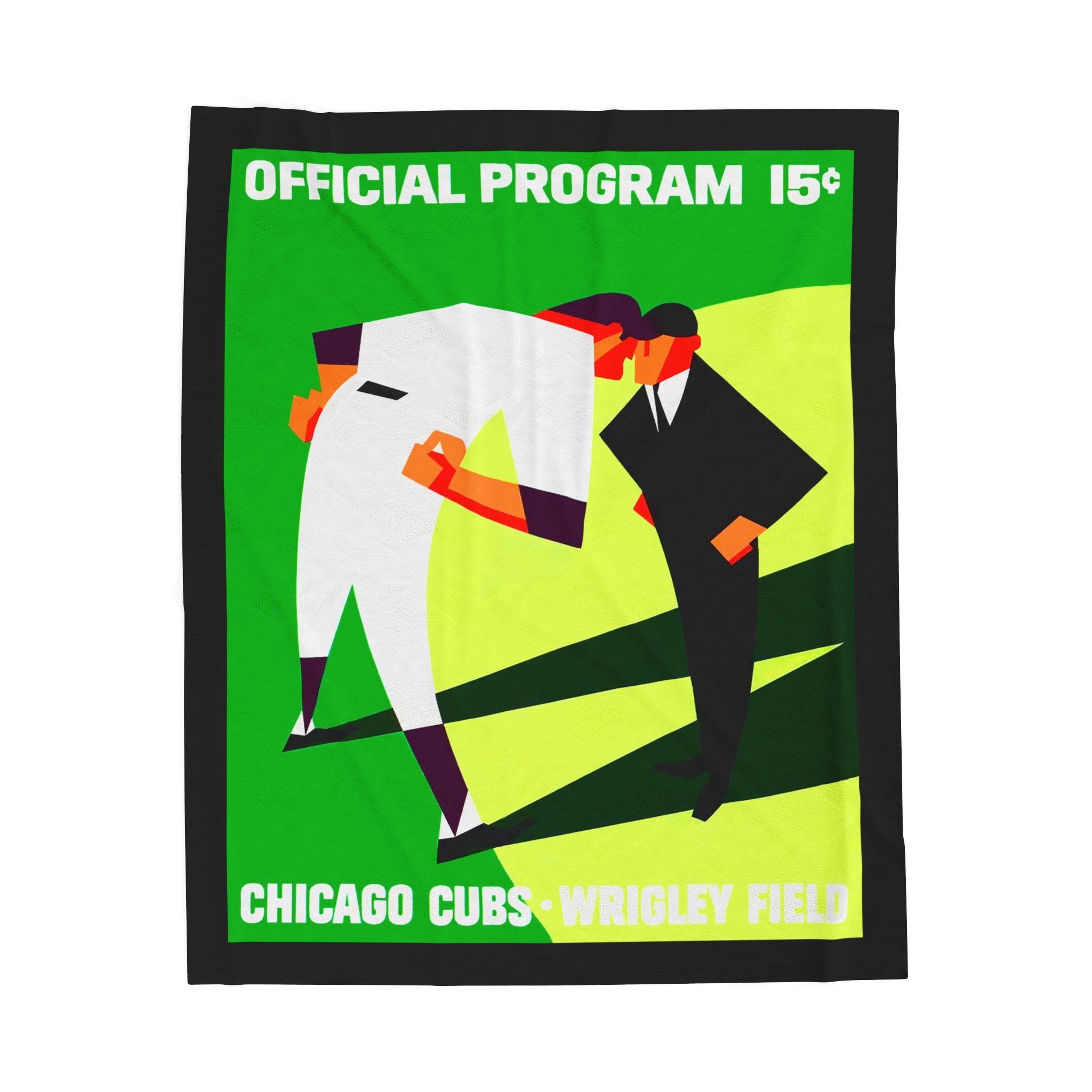 Vintage 1966 Baseball Chicago Cubs Velveteen Blanket, Sports Fan Gift, Home Decor, Cozy Throw, Stadium Memorabilia