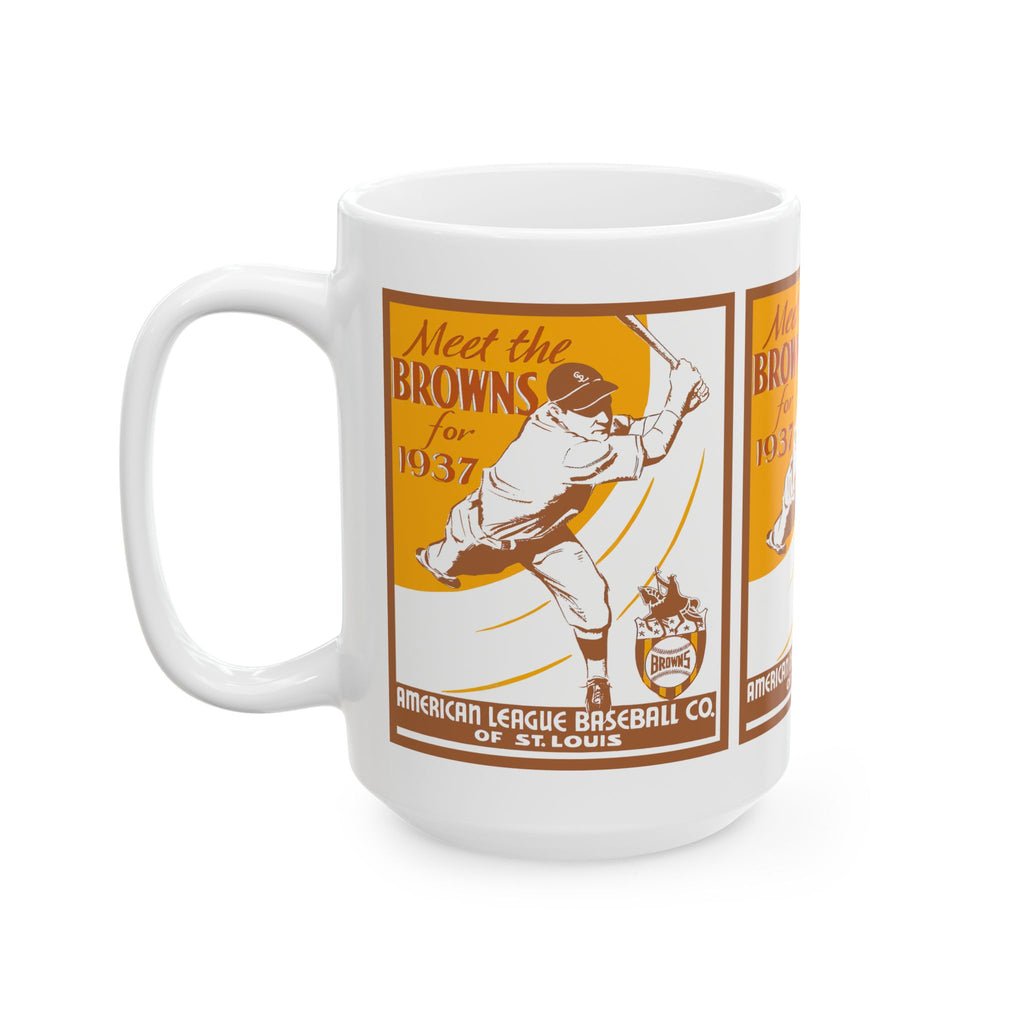 1937 Vintage St. Louis Browns Baseball Media Guide Cover - Ceramic Mug, 11oz