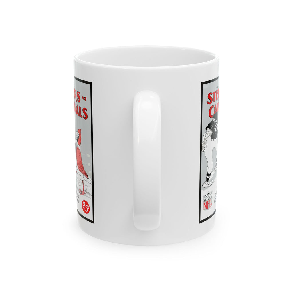 Vintage Football Ceramic Mug, 1948 Pittsburgh Steelers Chicago Cardinals, Coffee Cup, Sports Fan Gift, Retro Sports Mug, Football Team Mug,