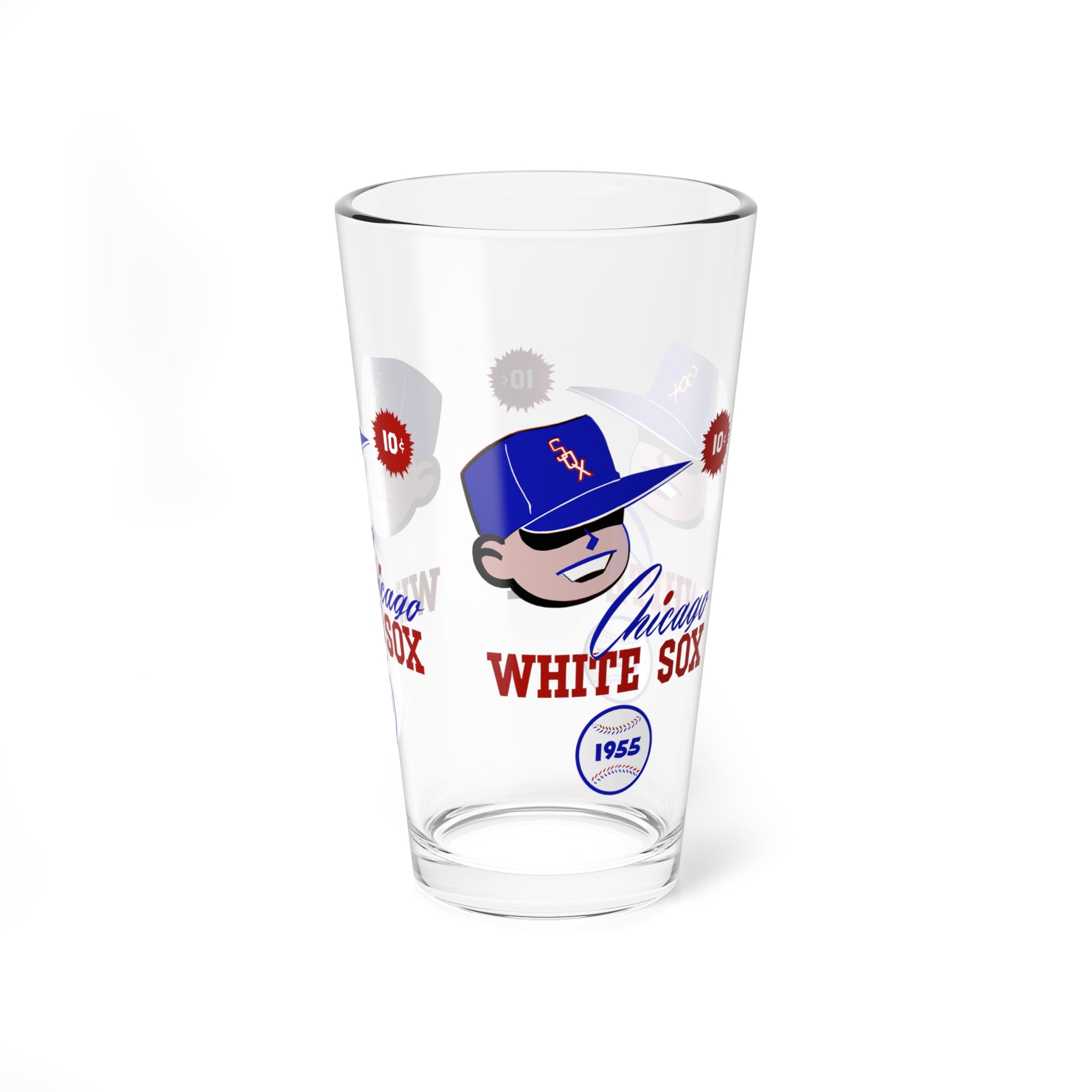 1955 White Sox Baseball Scorecard Cover -  Pint Glass, 16oz