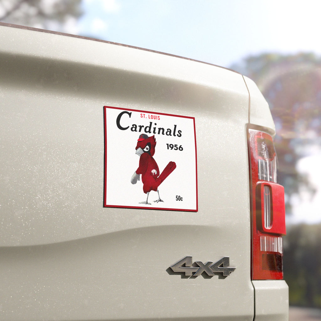 Vintage 1956 Baseball St Louis Cardinals Car Magnet, Sports Fan Gift, Retro Yearbook Memorabilia, Team Spirit Vehicle Decal, Refrigerator