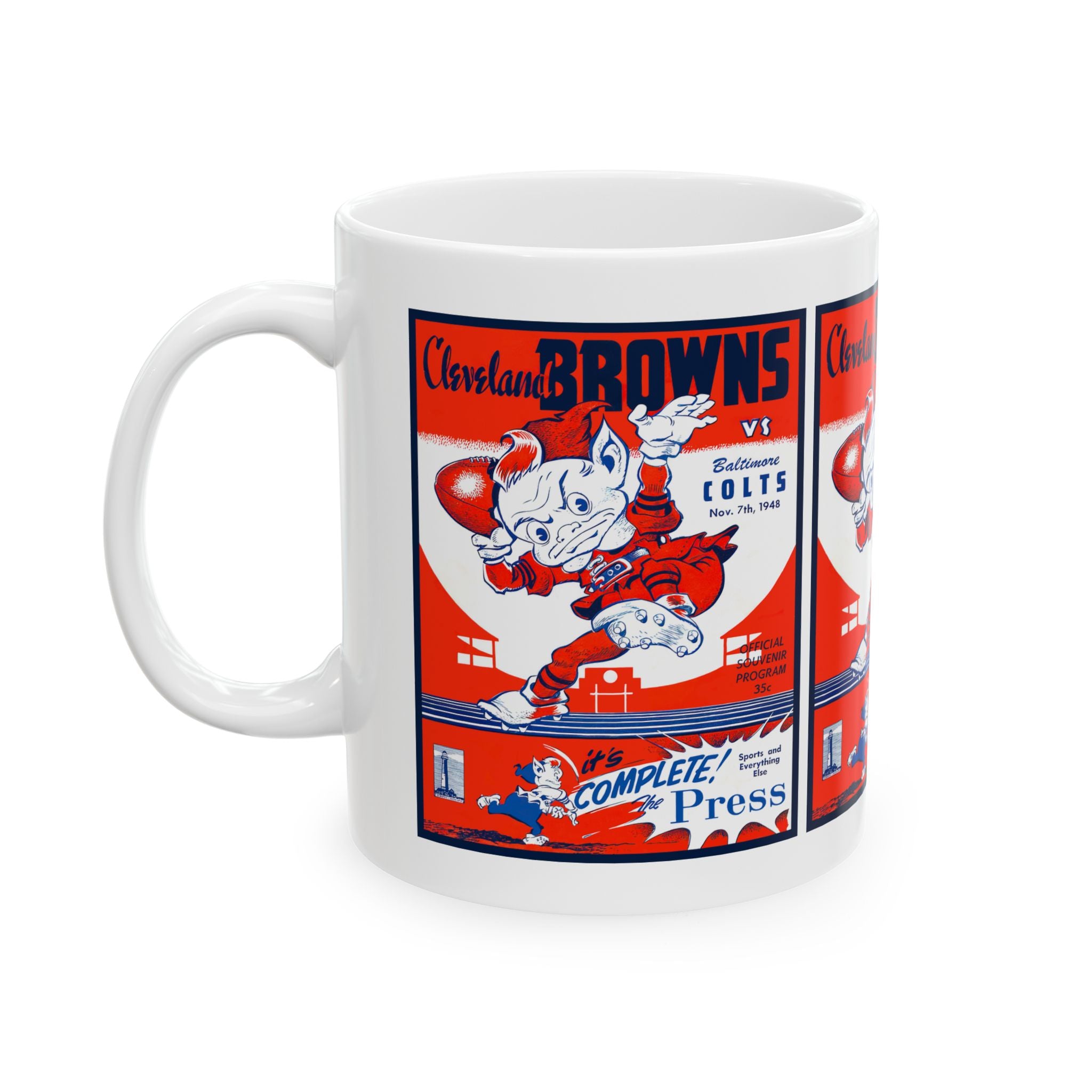 Ceramic Mug, 1948 Browns Football, Vintage Sports Lover Gift, Retro Football Fan Cup, Football Memorabilia, Sports Fan Drinkware, Coffee Mug