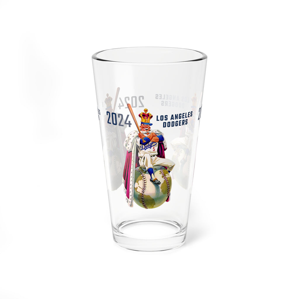 Mixing Glass, 16oz - 2024 Baseball World Series - World Champions, Sports Fan Mug, Beer Glass, Baseball Gift, Barware, Home Bar Decor