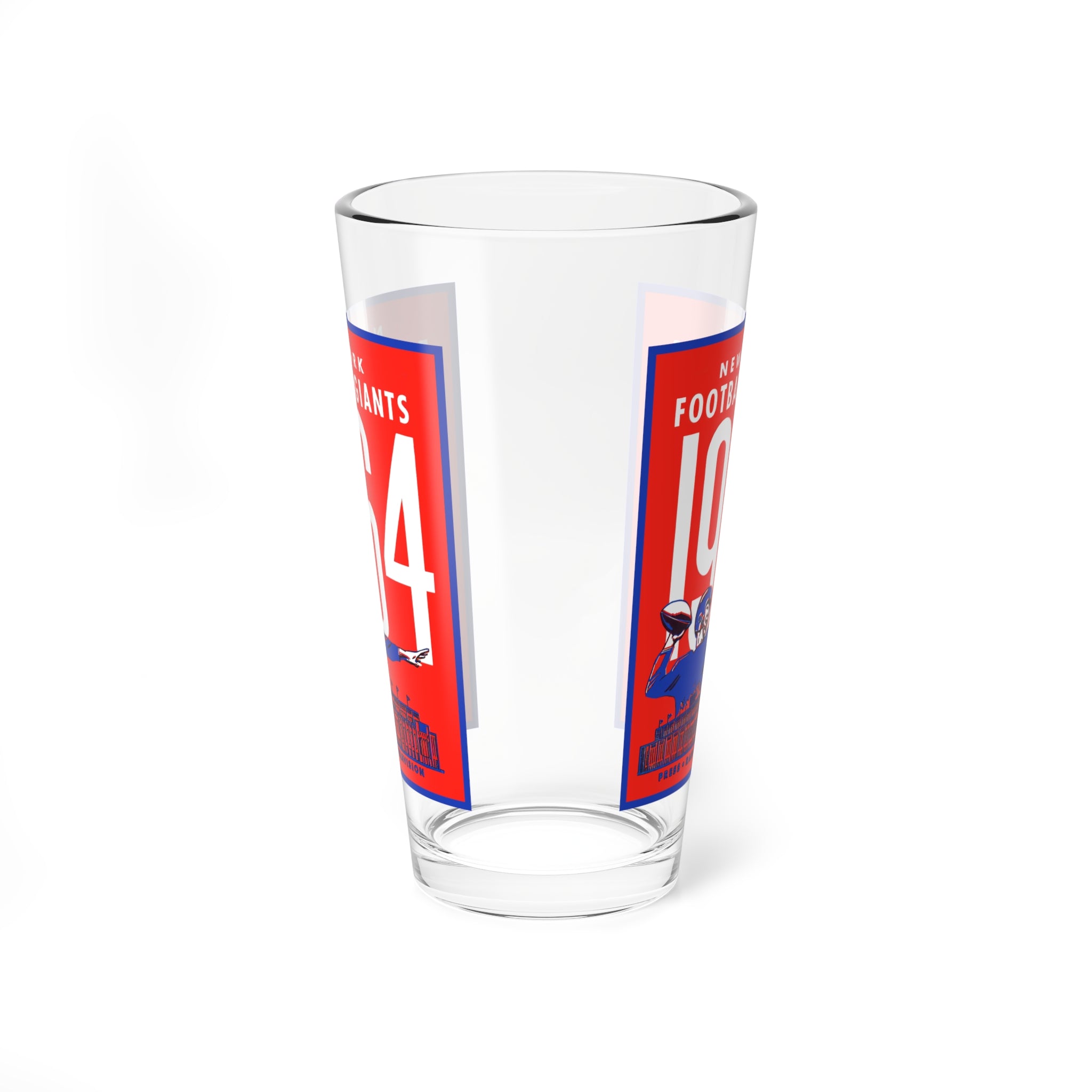 Mixing Glass, 16oz - 1964 Football New York Giants, Sports Fan Gift, Barware, Vintage Football Decor, Father's Day Gift