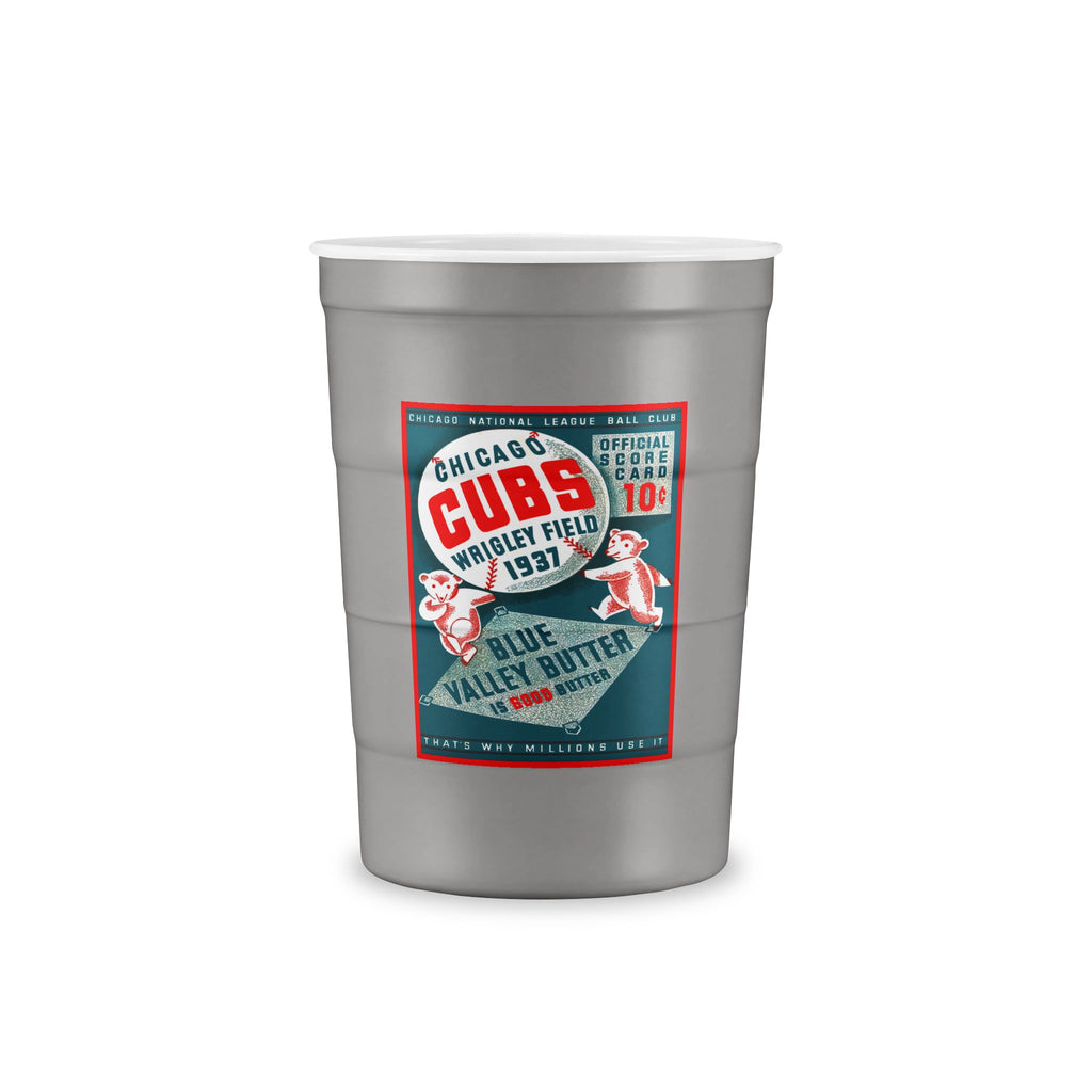 1937 Baseball Chicago Cubs Program Cover - Recyclable Steel Cup — Stainless Reusable Party Cup