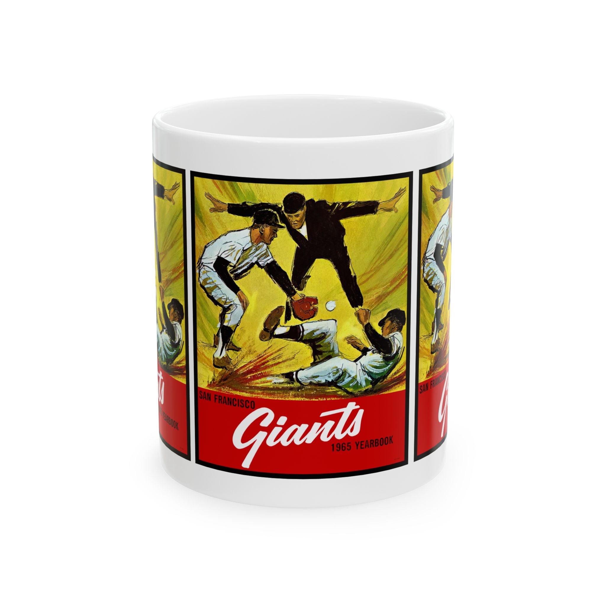 Vintage 1965 Baseball San Francisco Giants Yearbook Ceramic Mug - Sports Memorabilia, Giants Fan Gift, Baseball Collectible, Vintage