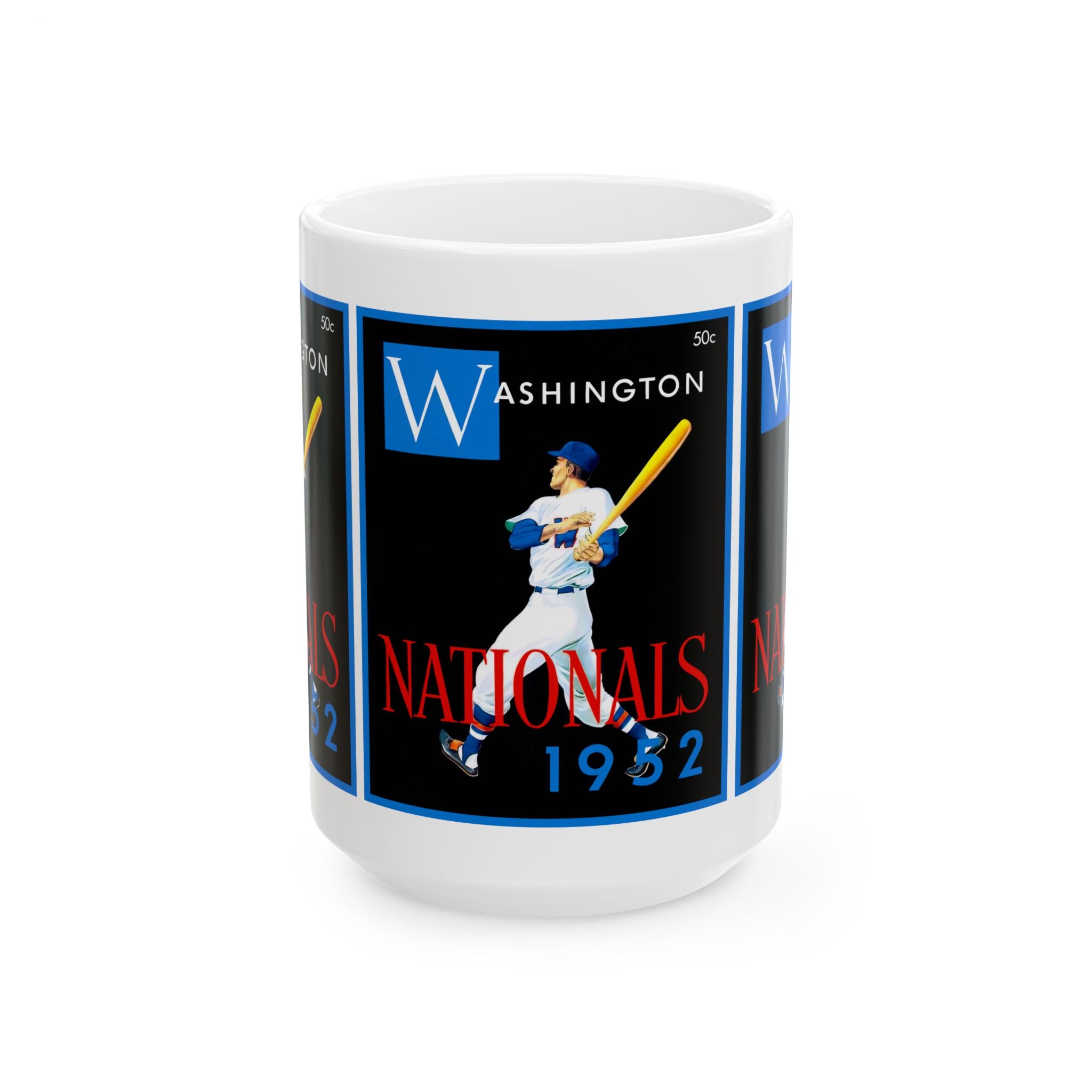 Vintage 1952 Baseball Washington Nationals Yearbook Ceramic Mug, Gift for Baseball Fans, Sports Memorabilia, Baseball Collectibles, Baseball
