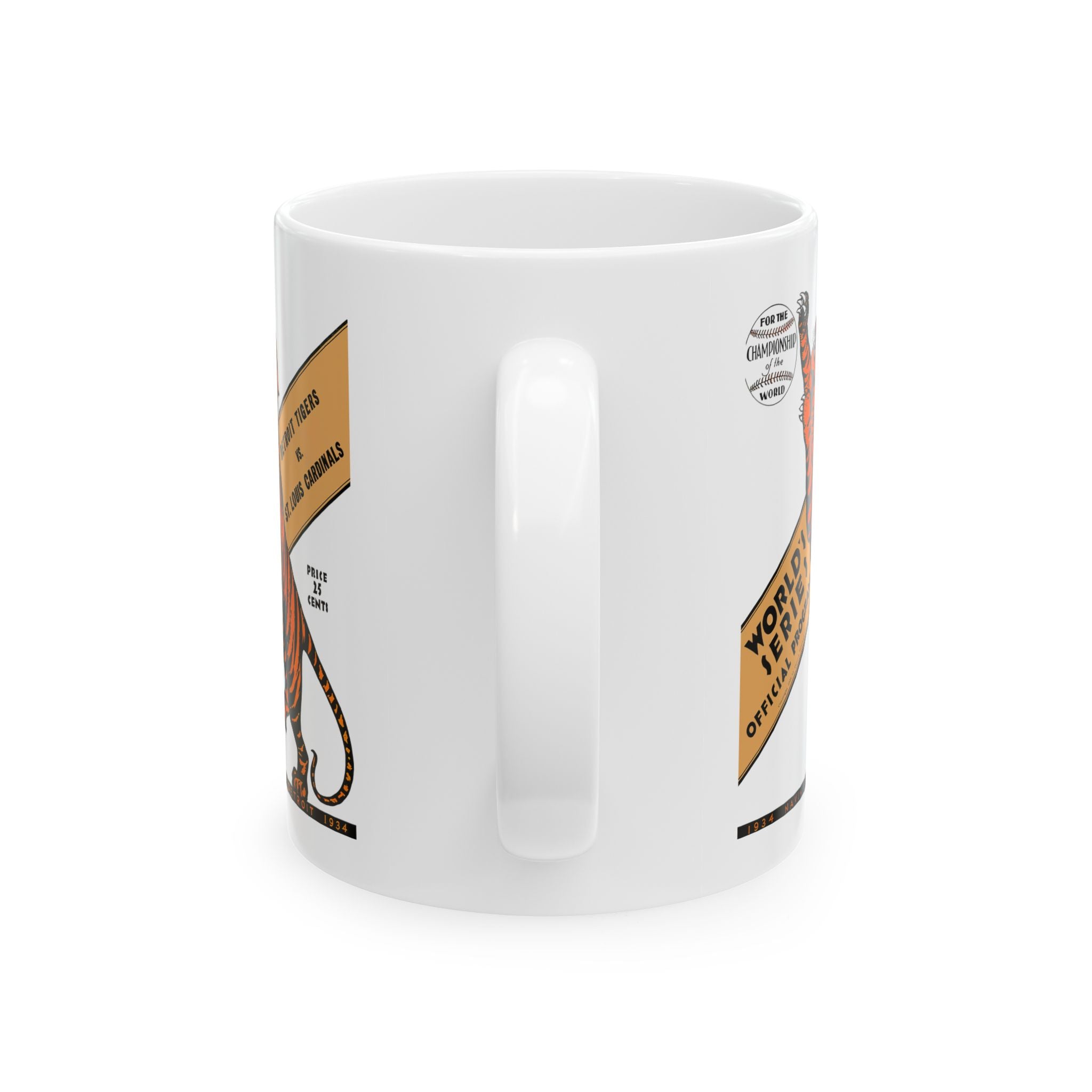 1934 Vintage Detroit Tigers - St. Louis Cardinals World Series Program Cover - Ceramic Mug, 11oz