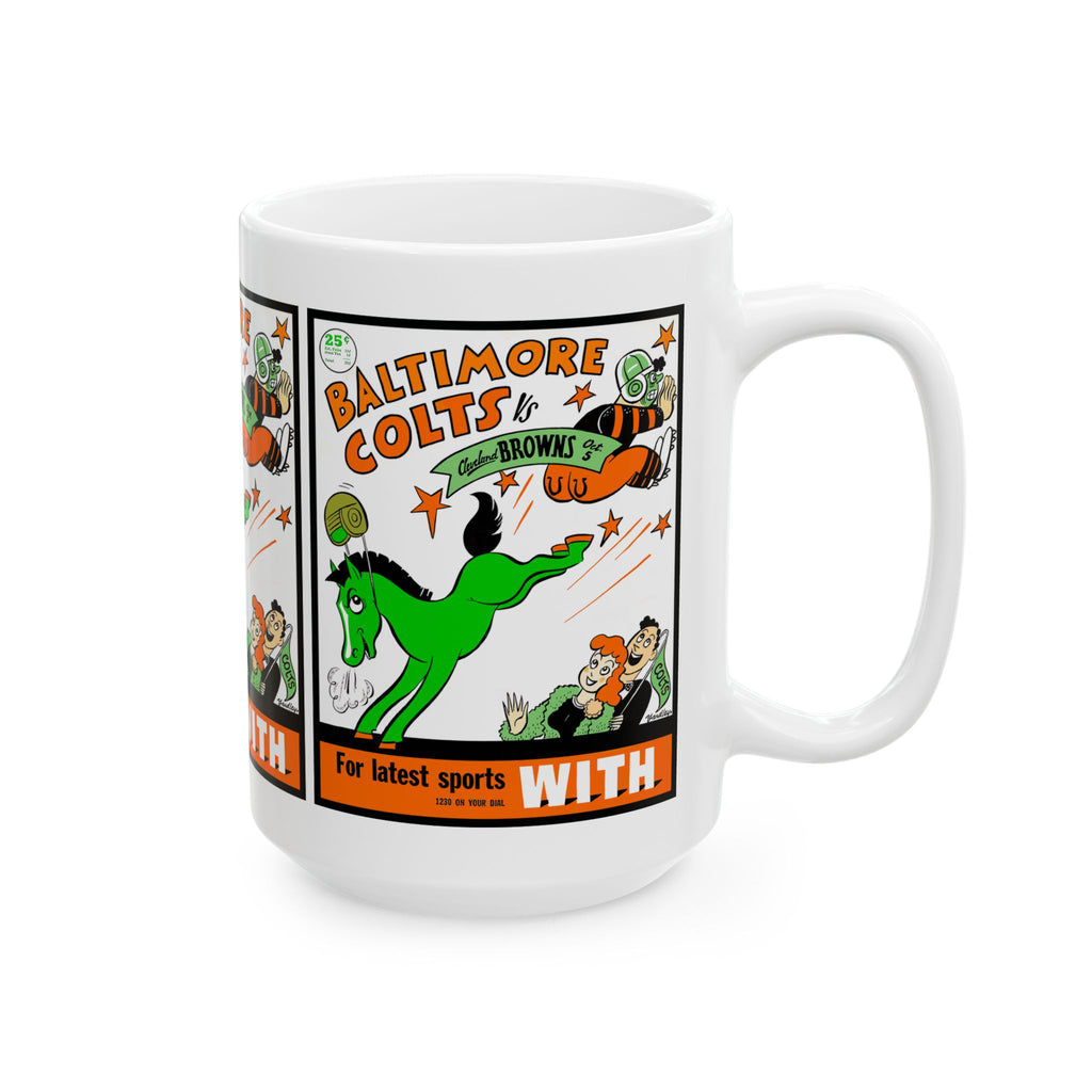 1948 Football Baltimore Colts - Cleveland Browns Vintage Ceramic Mug (11oz, 15oz)