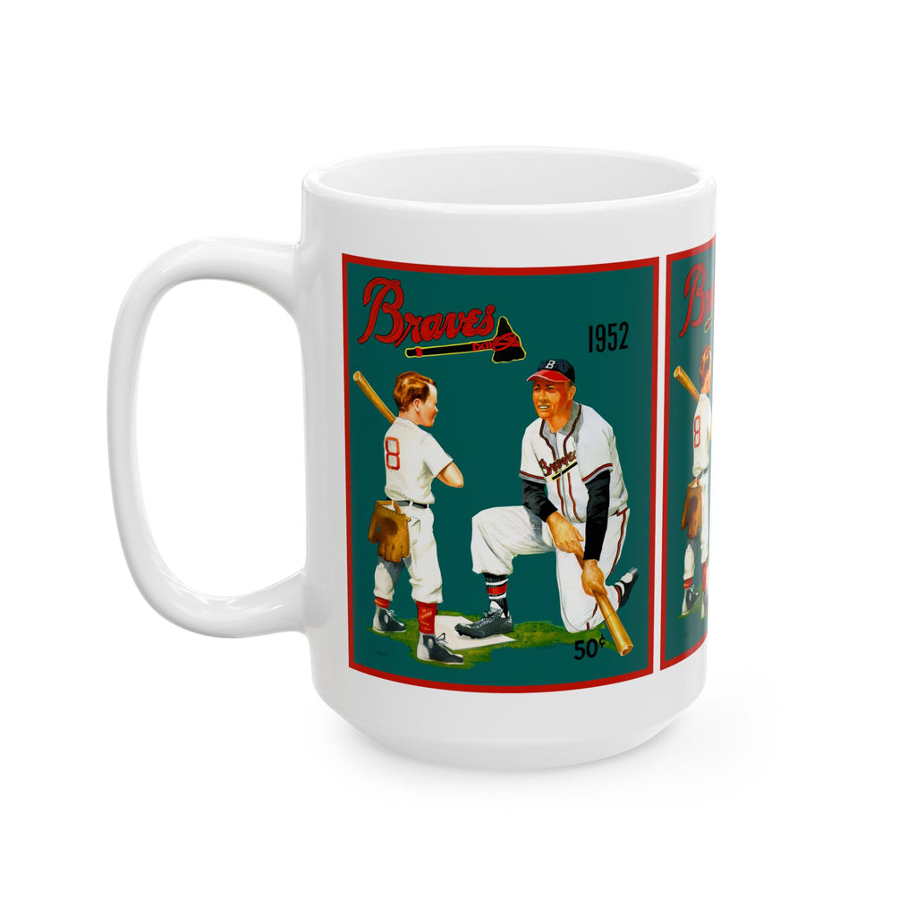 Vintage 1952 Baseball Boston Braves Yearbook Ceramic Mug, Sports Fan Gift, Baseball Memorabilia Mug, Baseball Collectible Mug, Baseball Gift