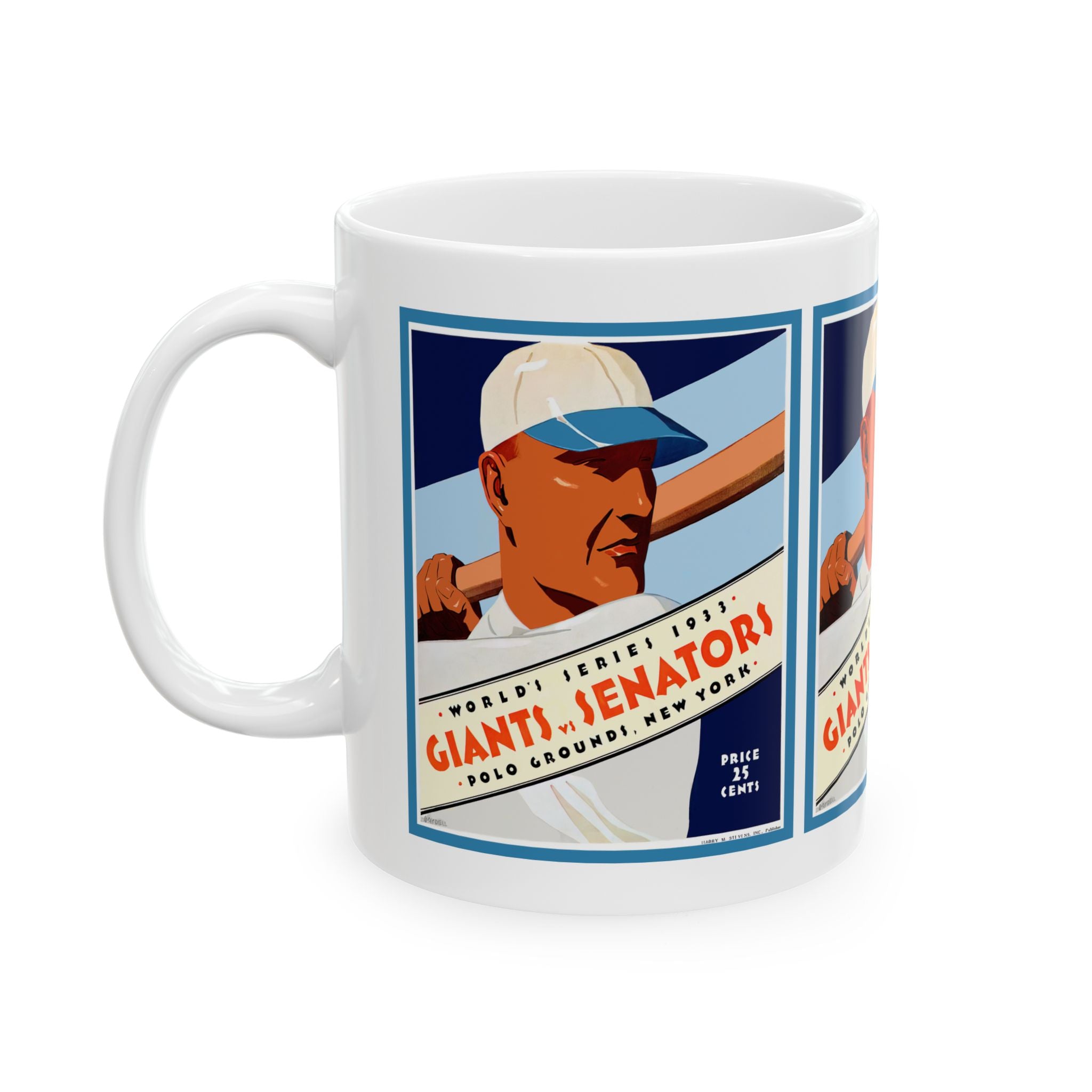 1933 Vintage New York Giants - Washington Senators World Series Program Cover - Ceramic Mug, 11oz