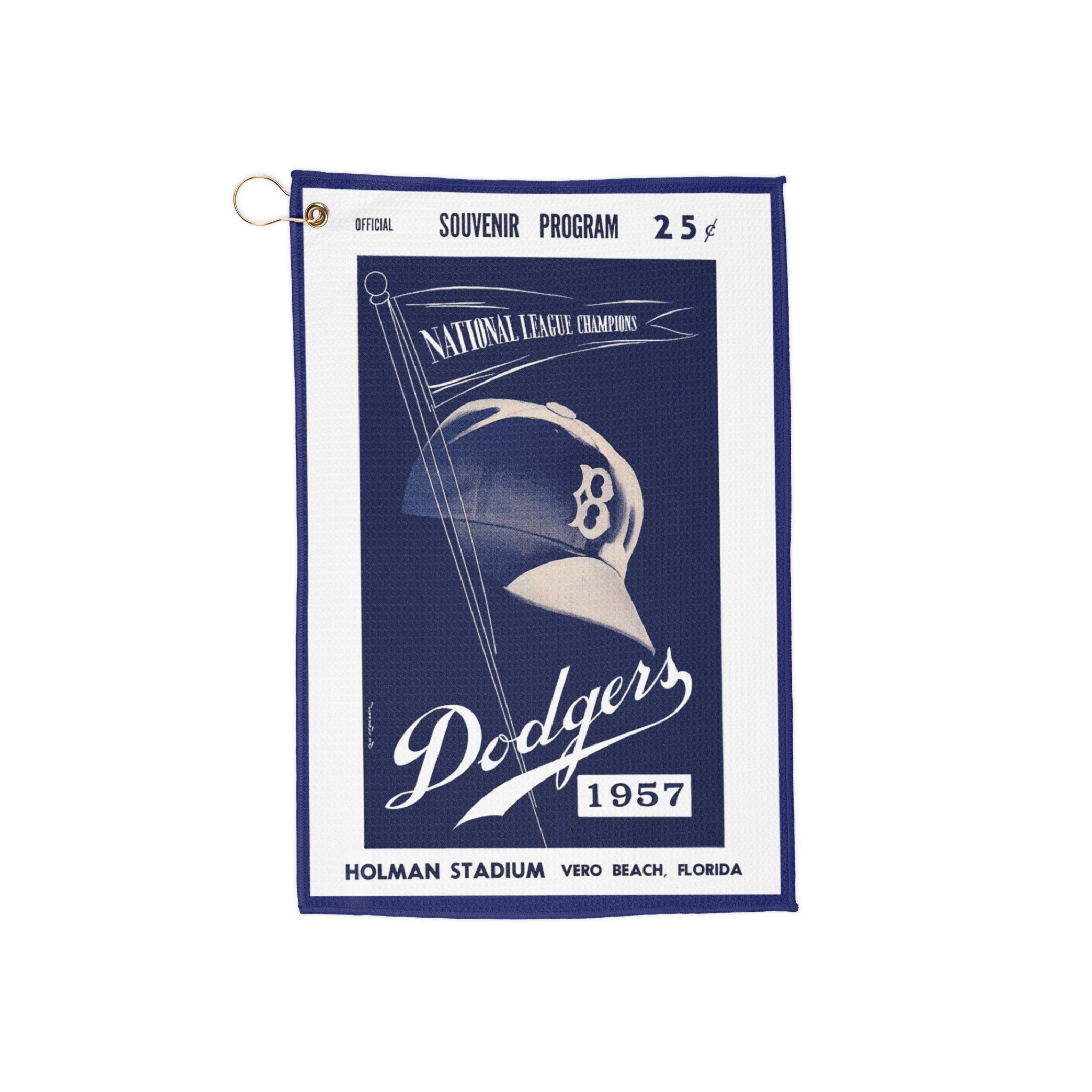 Vintage 1957 Baseball Brooklyn Dodgers Golf Towel, Sports Memorabilia Gift, Sports Fan Towel, Baseball Lover, Spring Training Towel