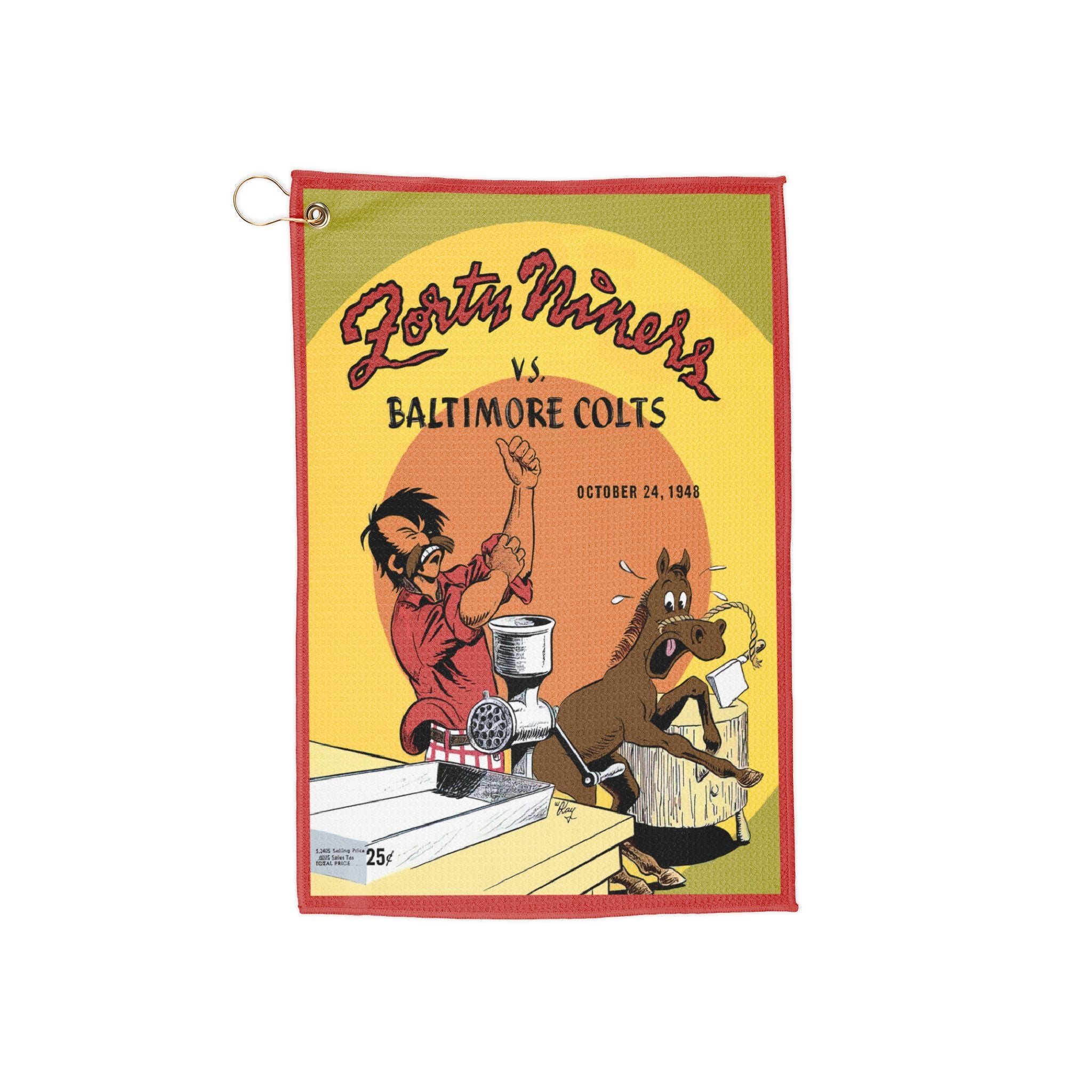 1948 49ers vs Colts Vintage Football Golf Towel | Retro Sports