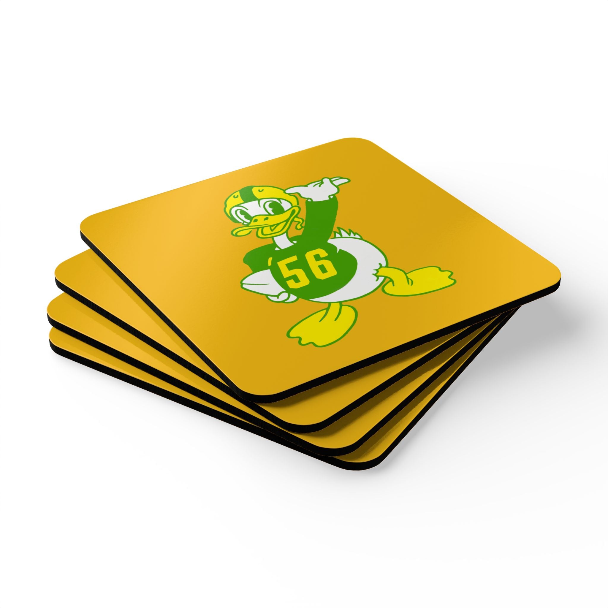 1956 Vintage Oregon Football - Corkwood Coaster Set
