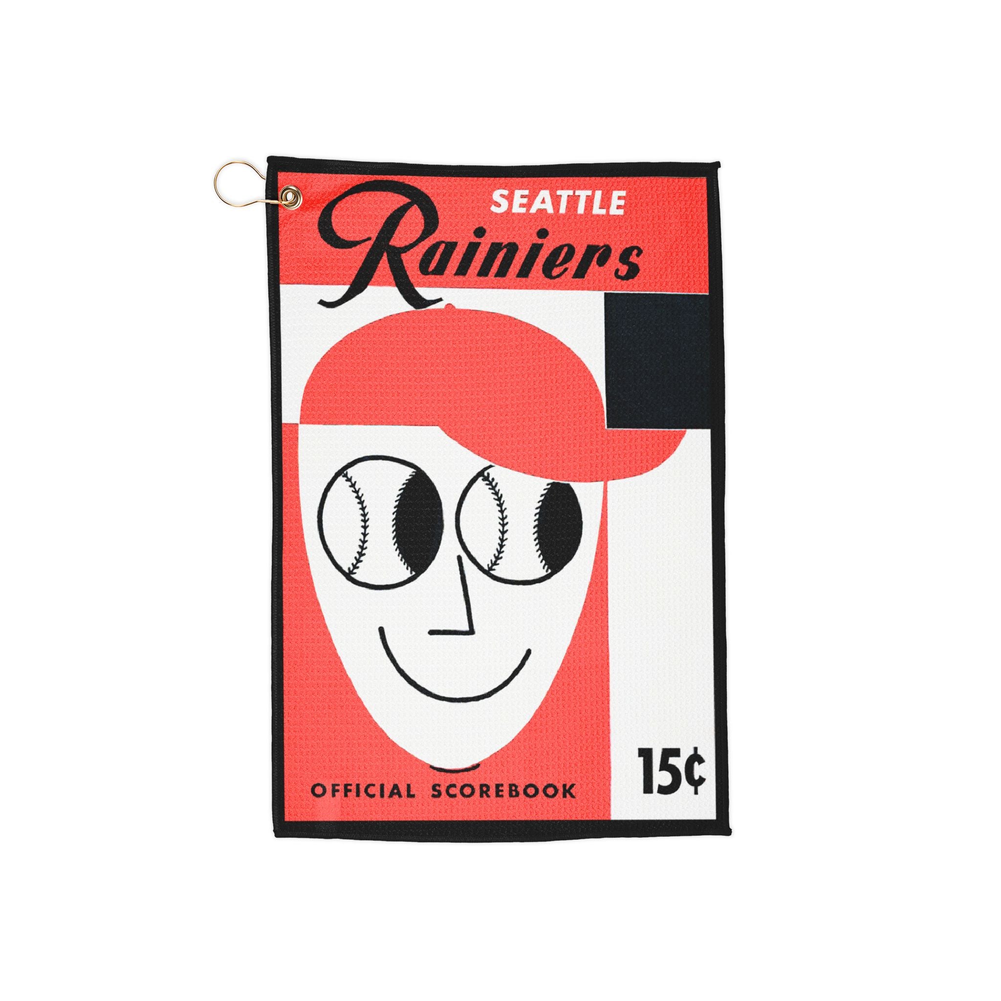 Vintage 1955 Baseball Seattle Rainiers Golf Towel - Retro Sports Fan Gift, Golf Accessories, Seattle Souvenir, Baseball Memorabilia, Sports