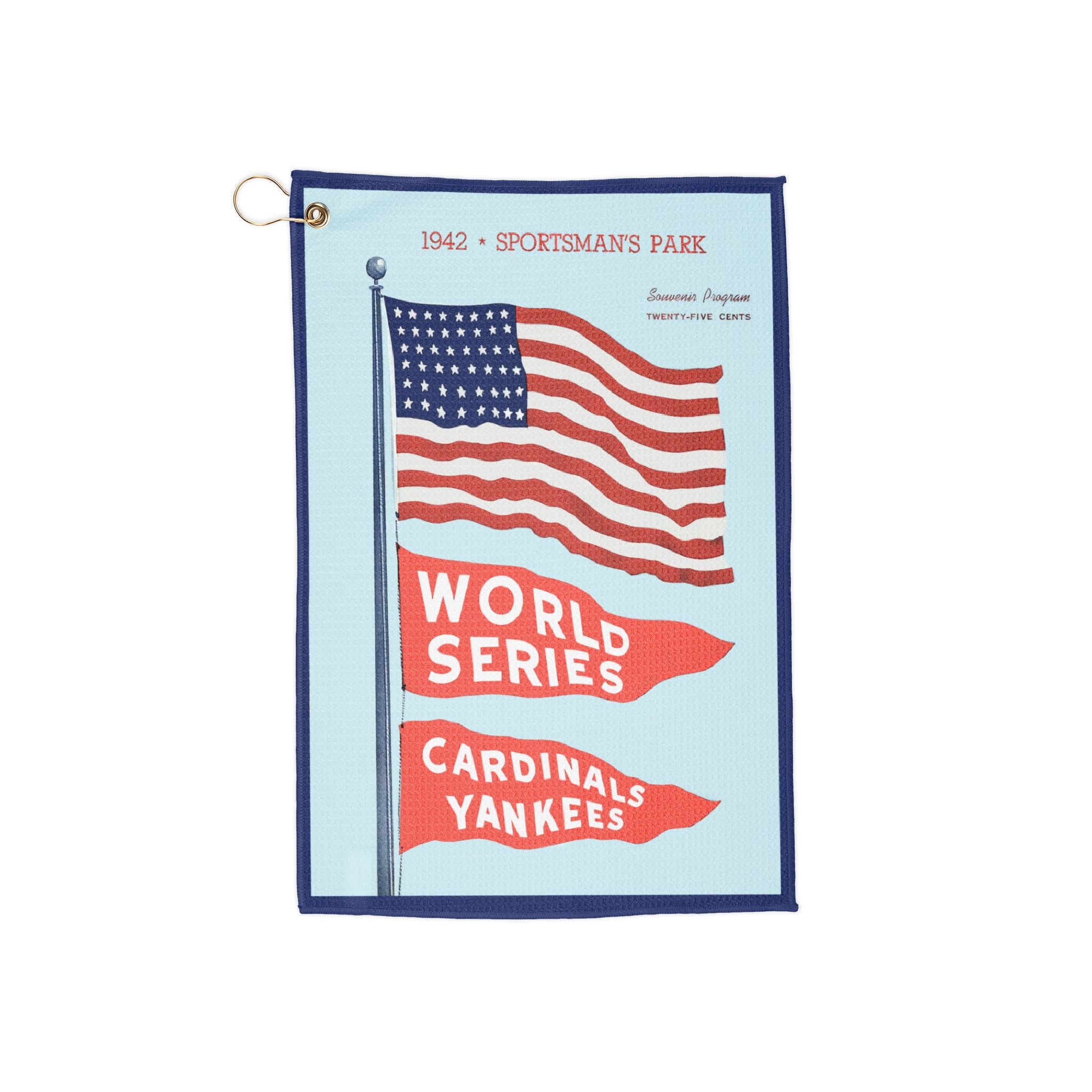 Vintage Baseball World Series Golf Towel - 1942 Cardinals-Yankees Memorabilia, Sports Fan Gift, Golf Accessories, Golf Gear, Golf Towel with