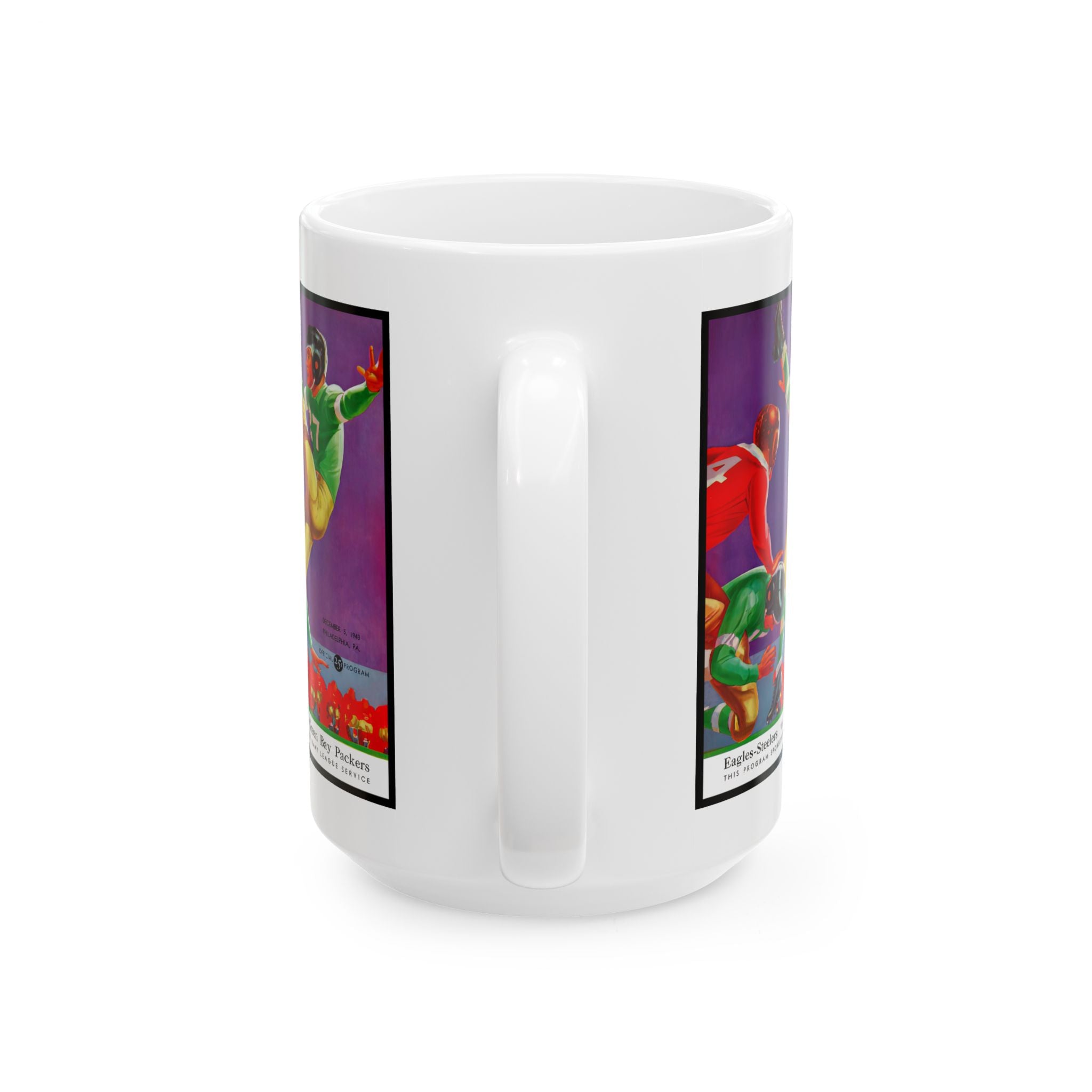 1943 (Steeagles) Eagles-Steelers  vs Green Bay Ceramic Mug — Retro  Football Design (11oz, 15oz)