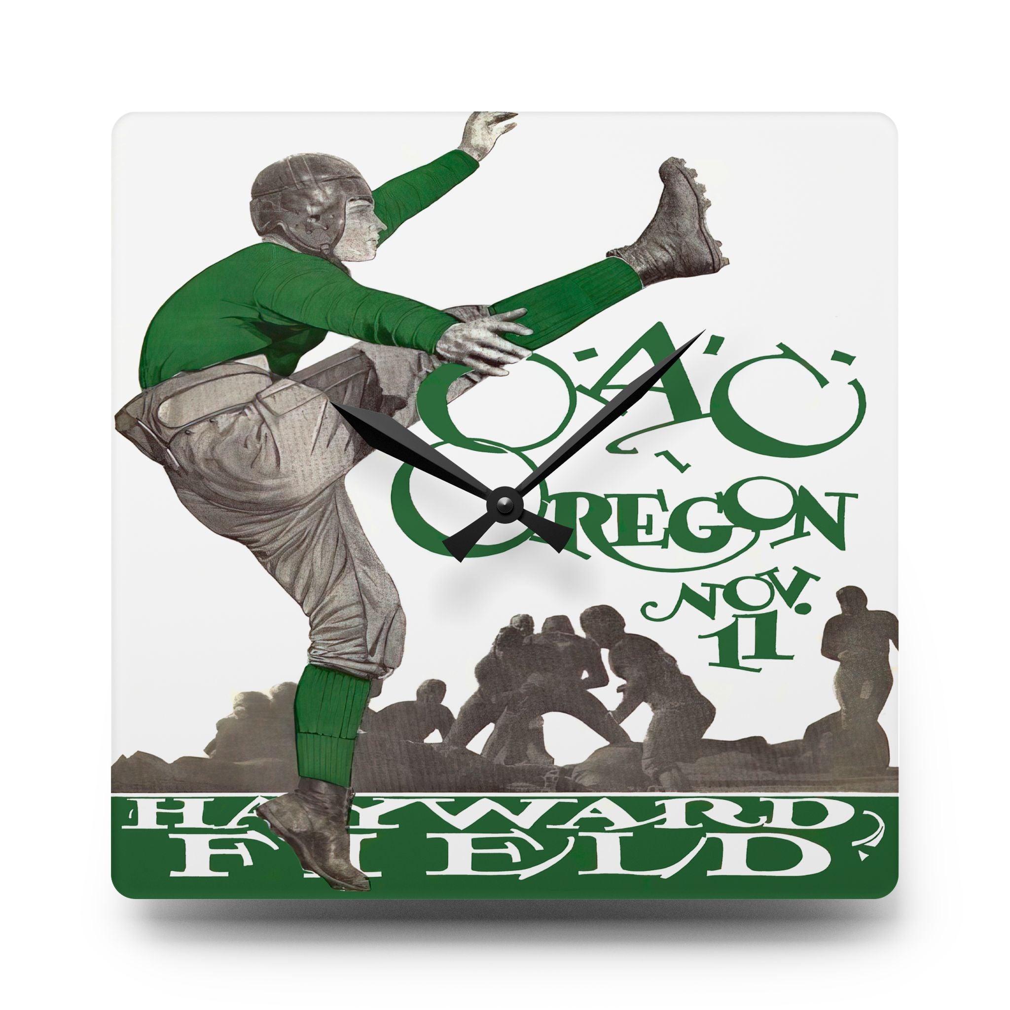 1927 Vintage Oregon State Beavers- University of Oregon Ducks Football Program Cover - Acrylic Wall Clock