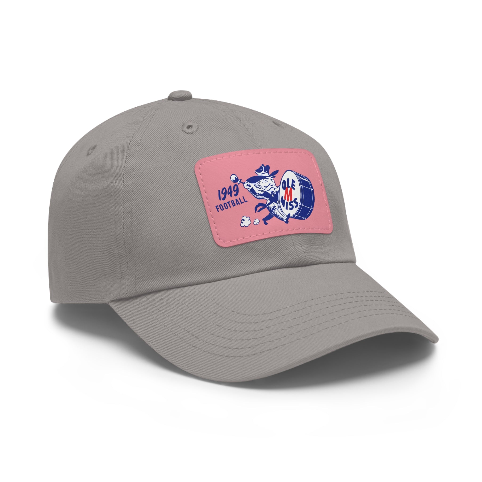 1949 Ole Miss Football - Dad Hat with Leather Patch (Rectangle)