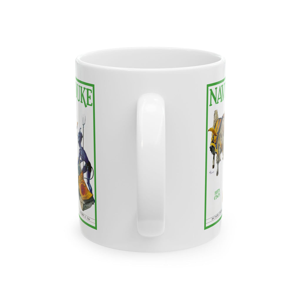 Vintage 1944 Football Duke-Navy Ceramic Mug, Sports Fan Gift, Retro College Football Cup, Unique Father's Day Present, Coffee Mug for Him,