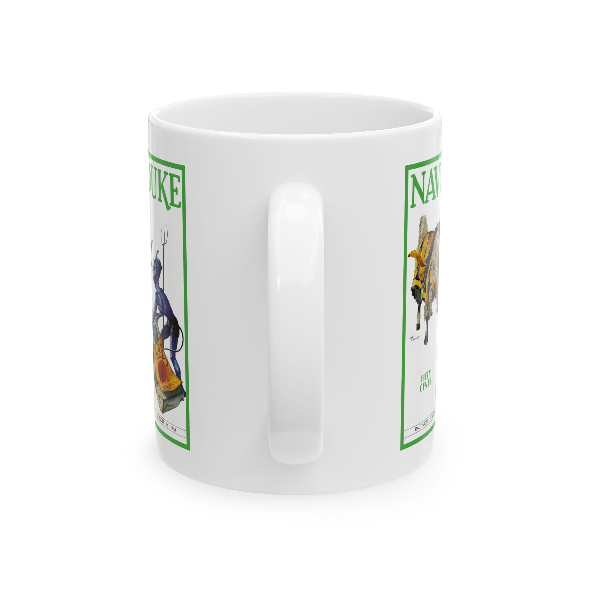 Vintage 1944 Football Duke-Navy Ceramic Mug, Sports Fan Gift, Retro College Football Cup, Unique Father's Day Present, Coffee Mug for Him,