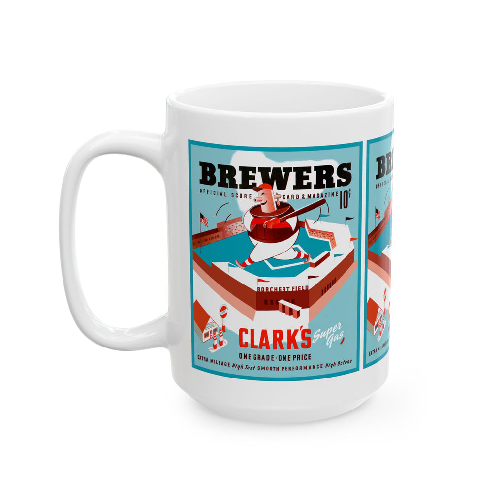 Vintage 1943 Baseball Milwaukee Brewers Ceramic Mug, 11oz, 15oz - Sports Fan Gift, Retro Baseball Cup, Baseball Memorabilia, Collectible
