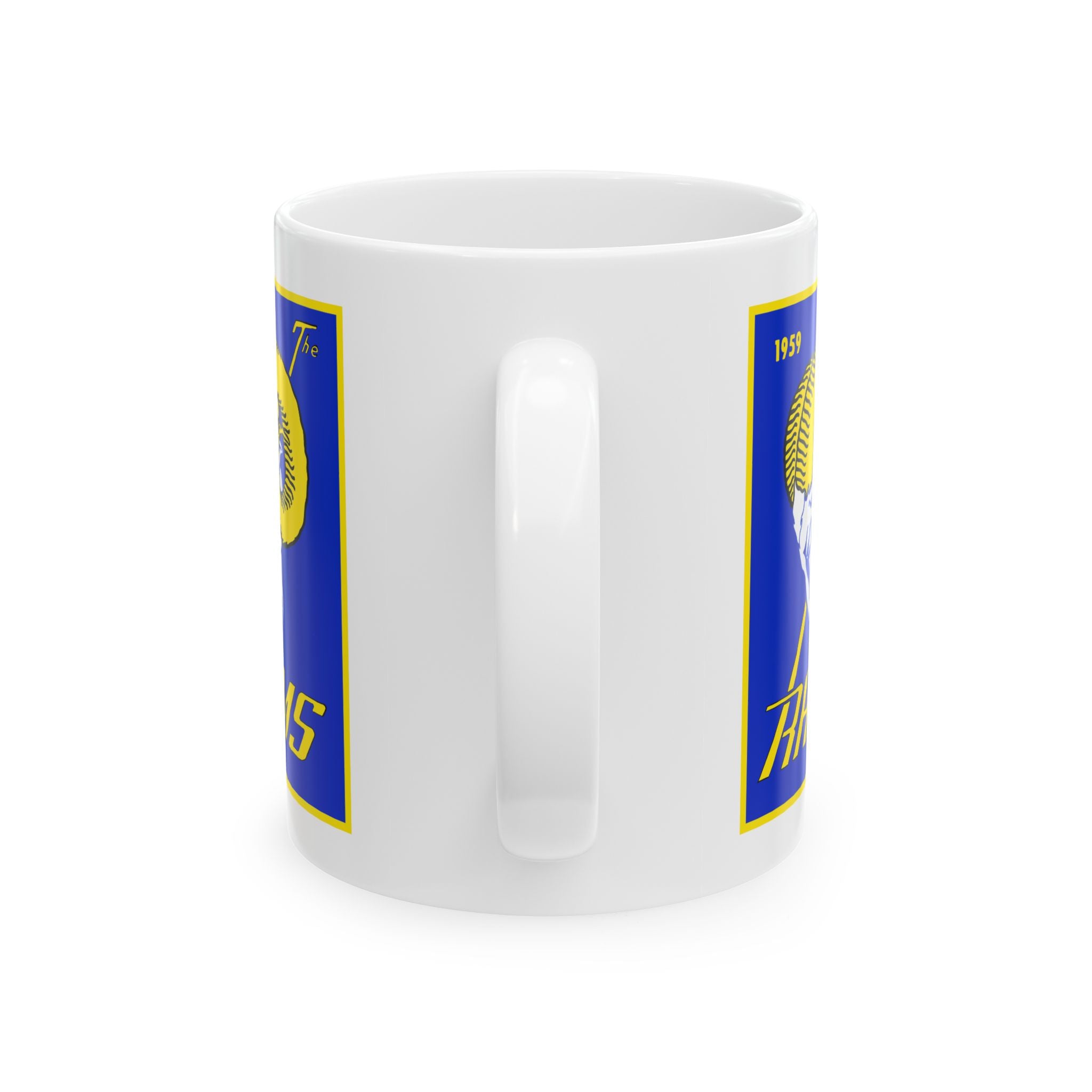 Ceramic Mug, 1959 Football Los Angeles Rams Yearbook, Vintage Rams Fan Gift, Football Memorabilia Mug, Sports Collector Cup, LA Rams Fan