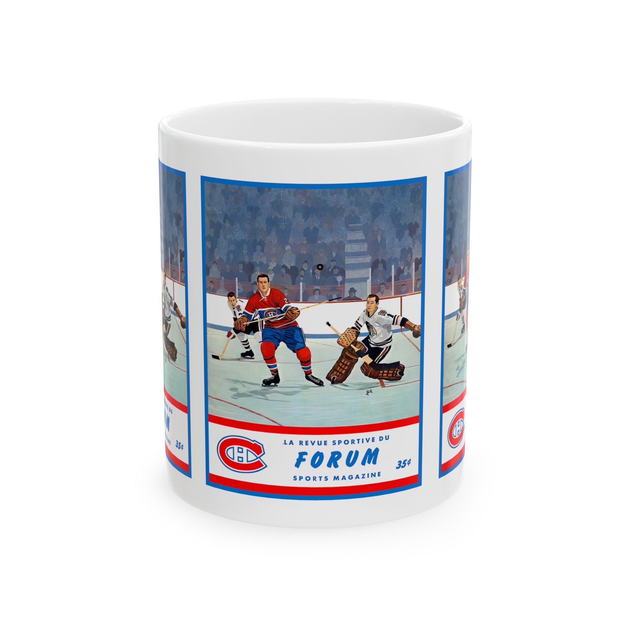 1962-1963 Vintage Montreal Canadiens Hockey Program Cover  - Ceramic Mug, 11oz