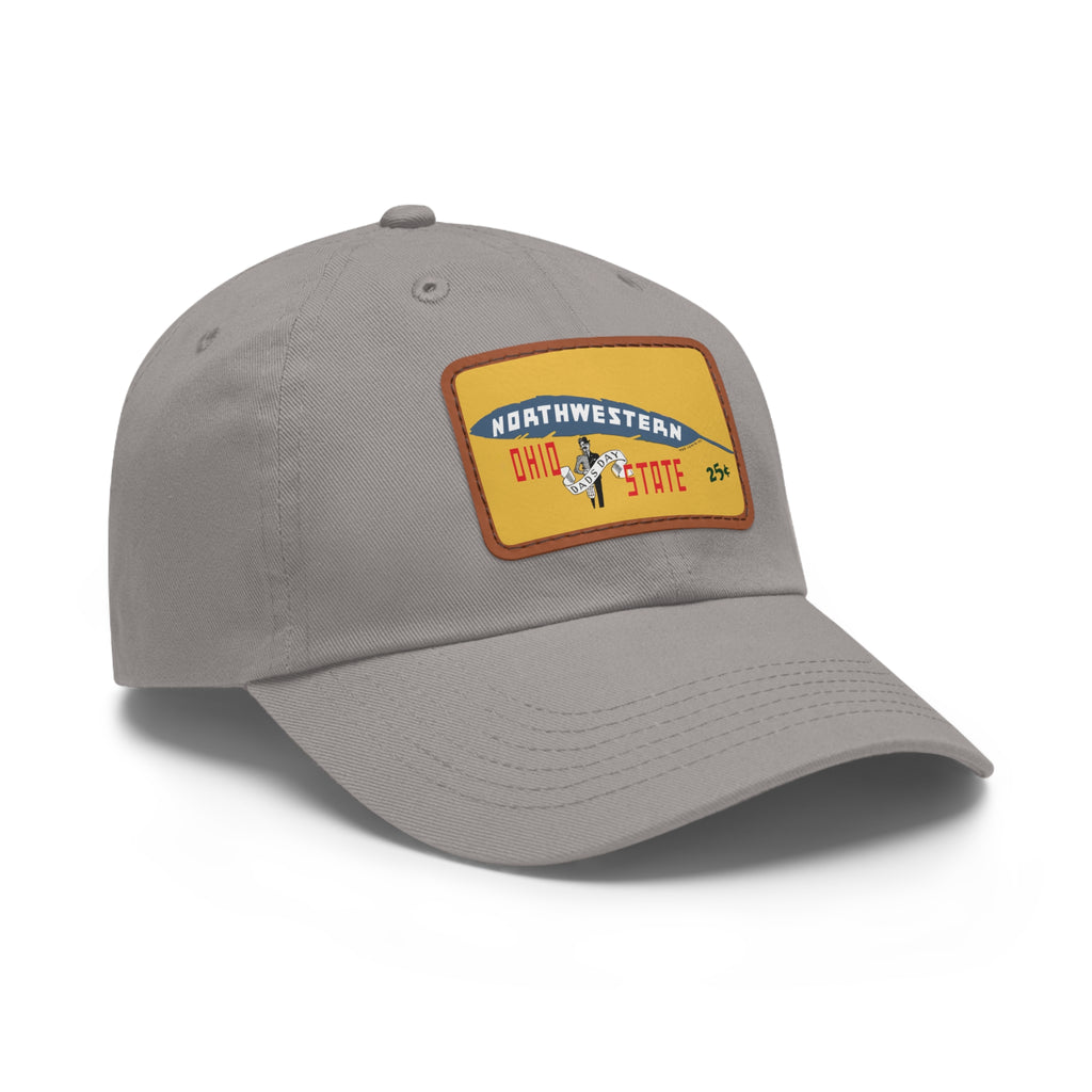 1937 Vintage Northeastern - Ohio State Football - Dad Hat with Leather Patch (Rectangle)