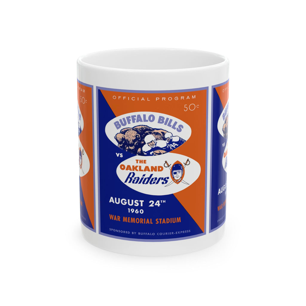 1960 Football Buffalo-Oakland Mug | Vintage Ceramic Coffee Cup 11 oz, 15 oz