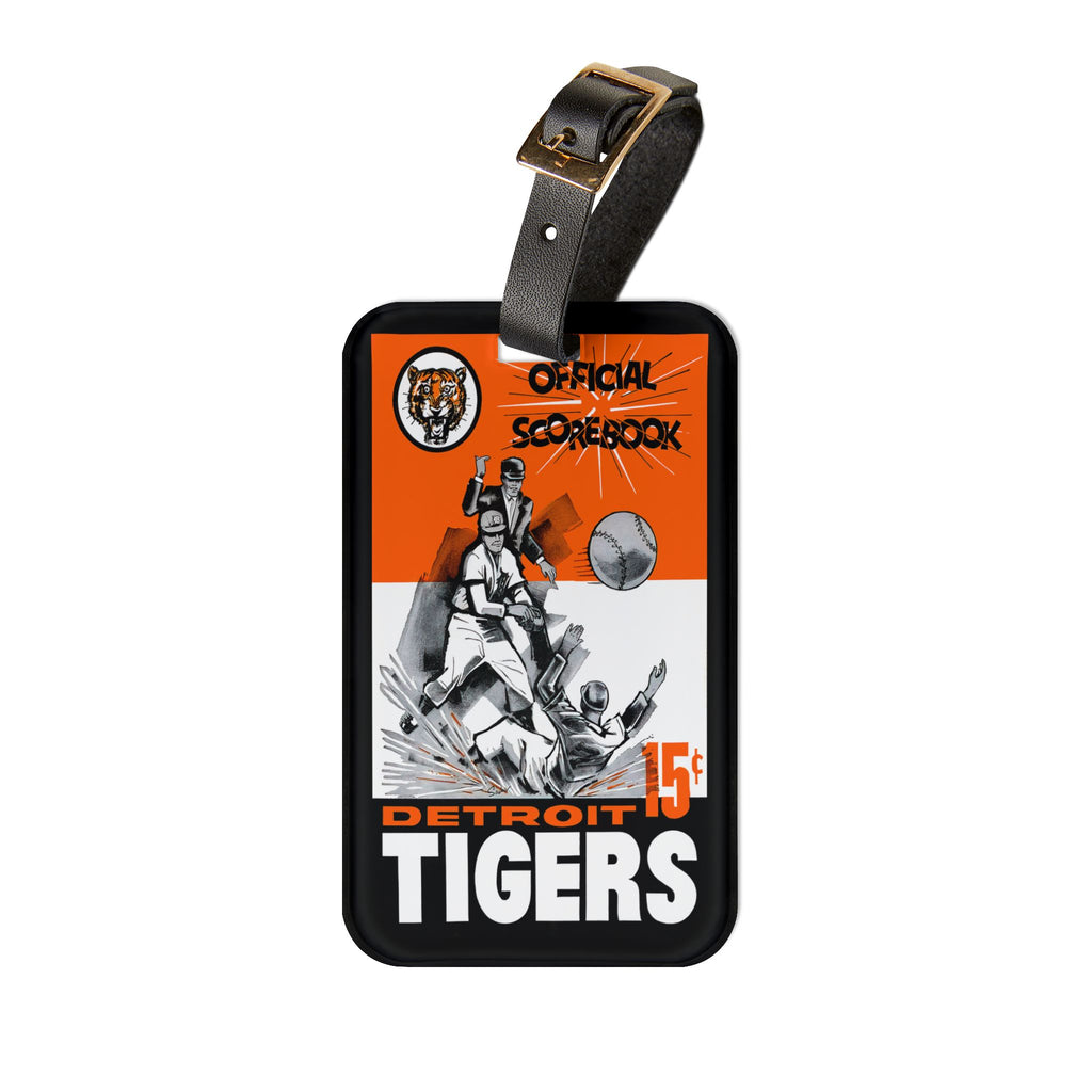 1962 Baseball Detroit Luggage Tag | Vintage Detroit Baseball Travel ID