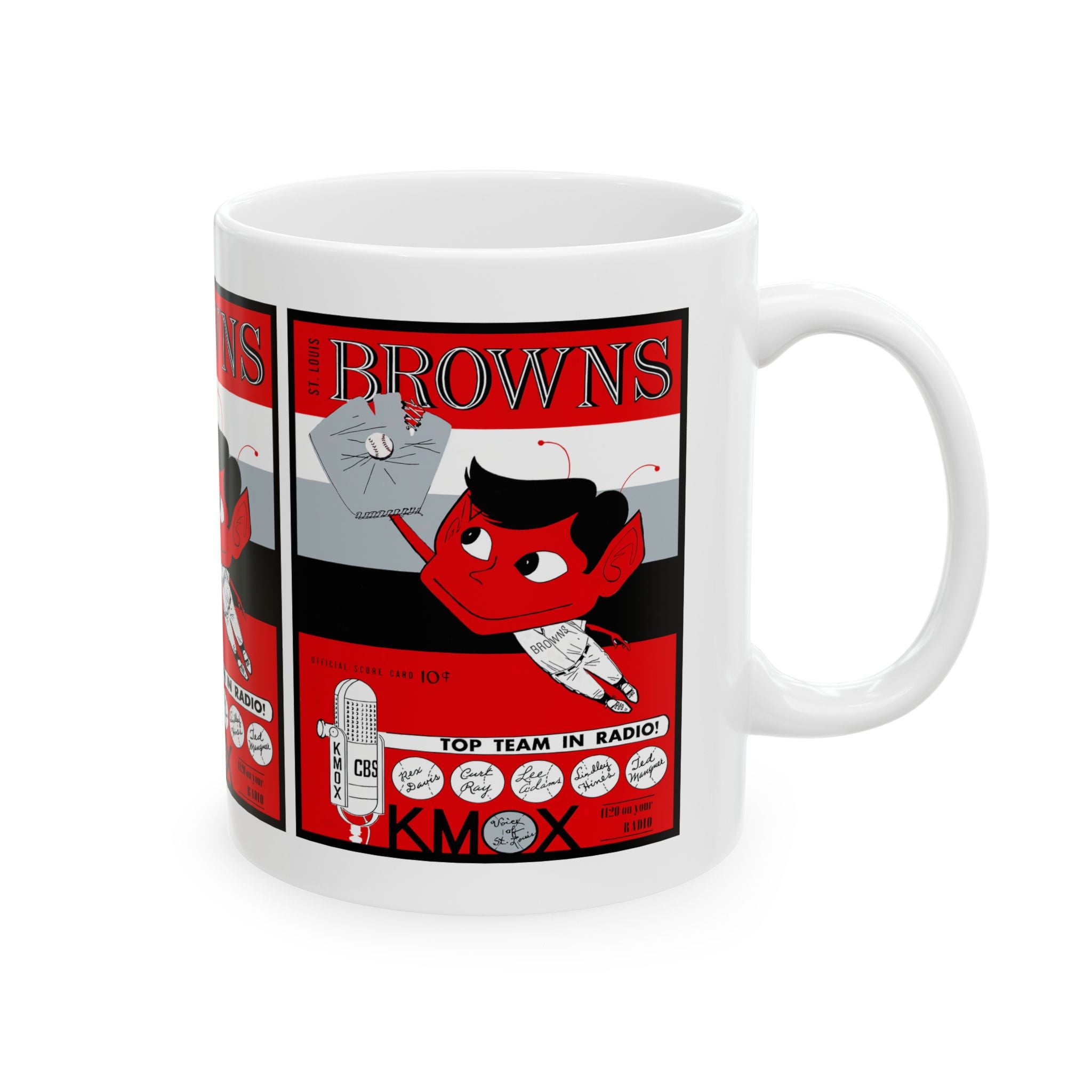 Vintage 1953 St Louis Browns Ceramic Mug, Baseball Fan Gift, Sports Memorabilia, Coffee Cup, Gift for Baseball Enthusiast, Father's Day
