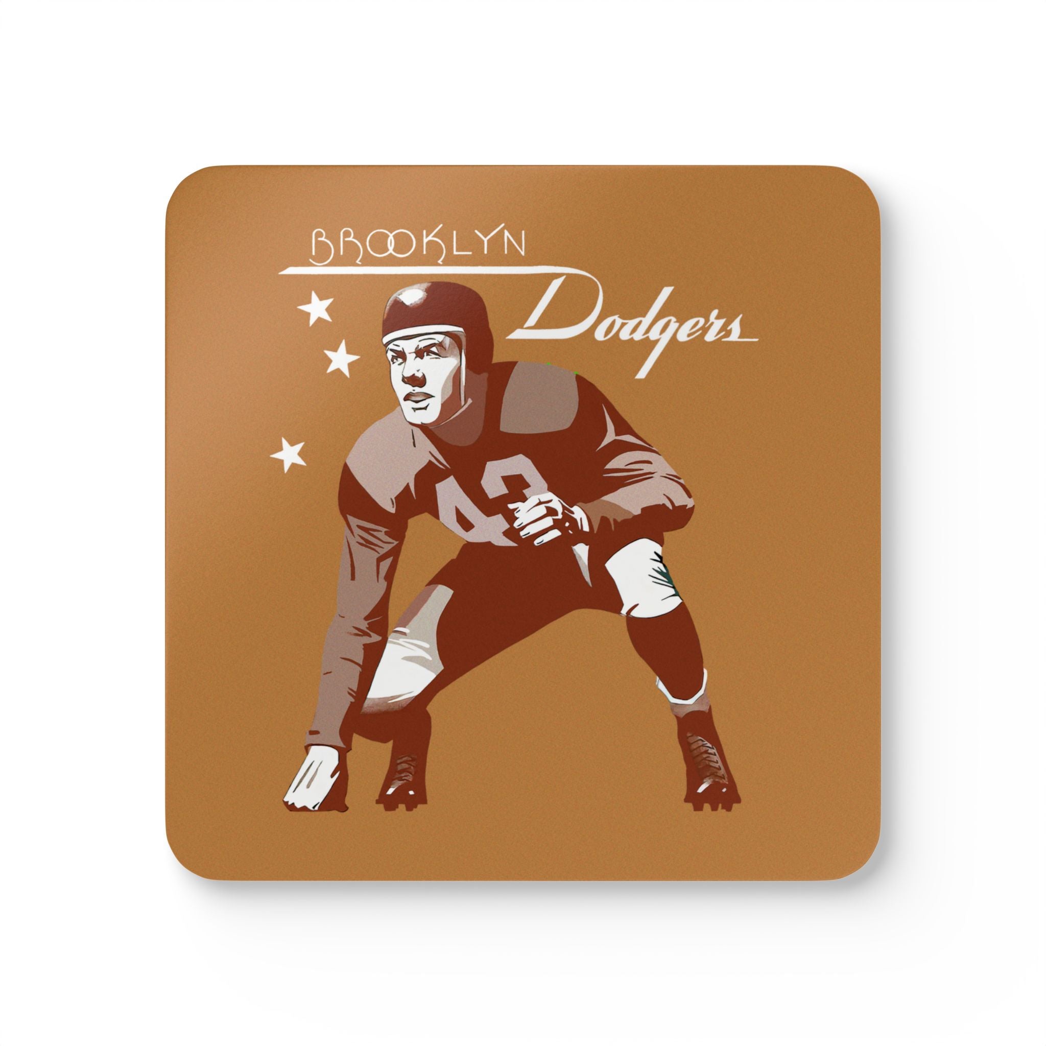 1943 Vintage Brooklyn Dodgers Football - Corkwood Coaster Set