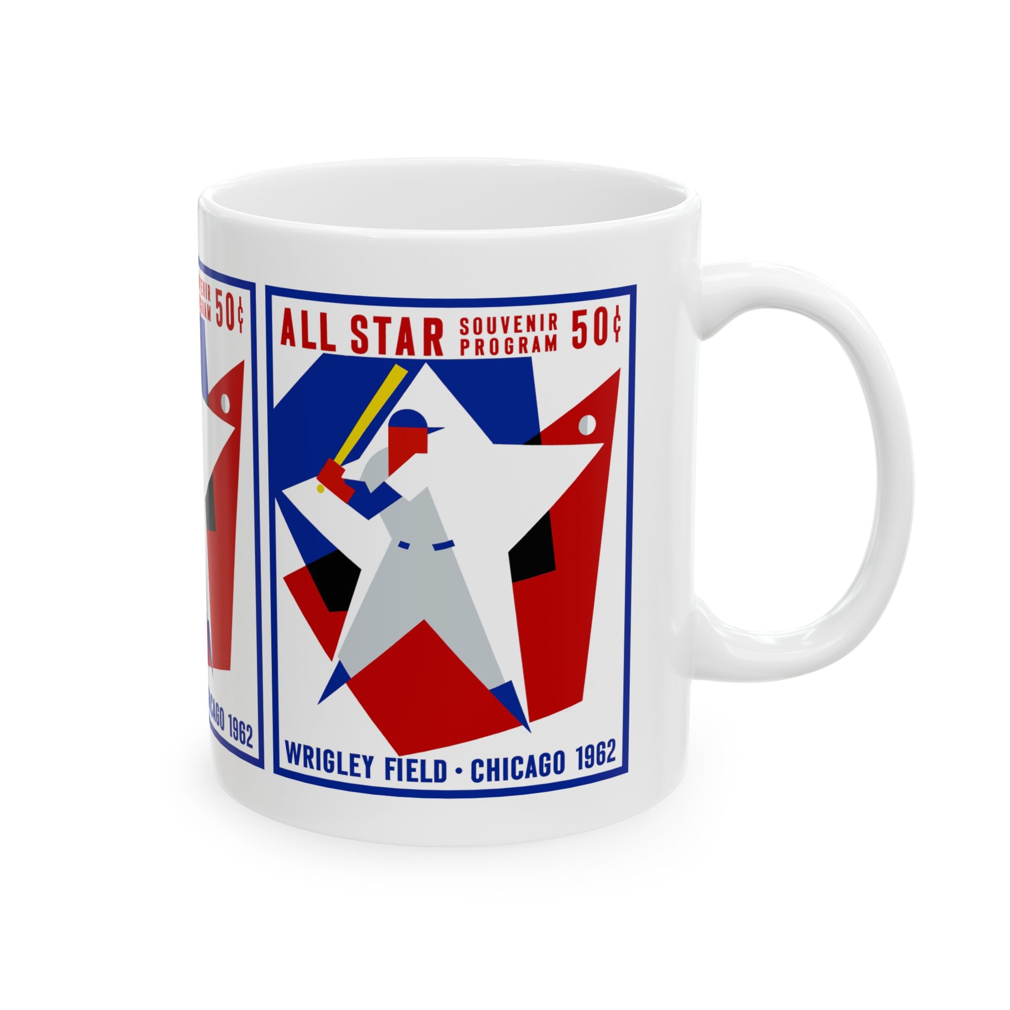 All Star Baseball Vintage Souvenir Mug — Wrigley Field 1962 Ceramic Coffee Cup (11oz/15oz)