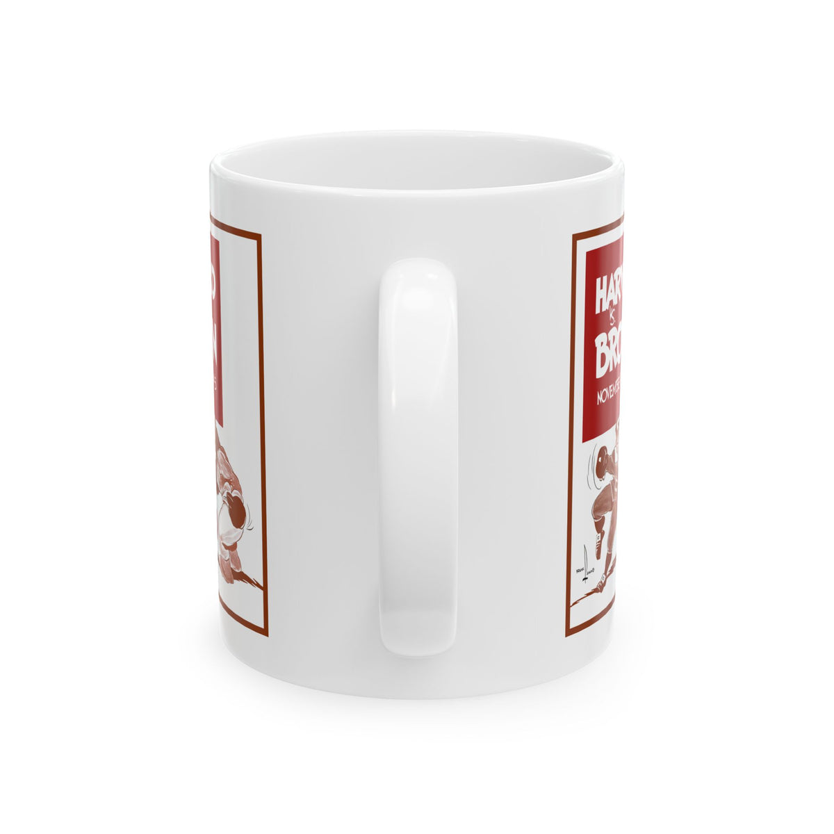 1945 Vintage Harvard vs Brown Football Ceramic Mug — 11oz & 15oz