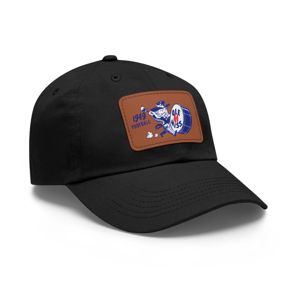 1949 Ole Miss Football - Dad Hat with Leather Patch (Rectangle)