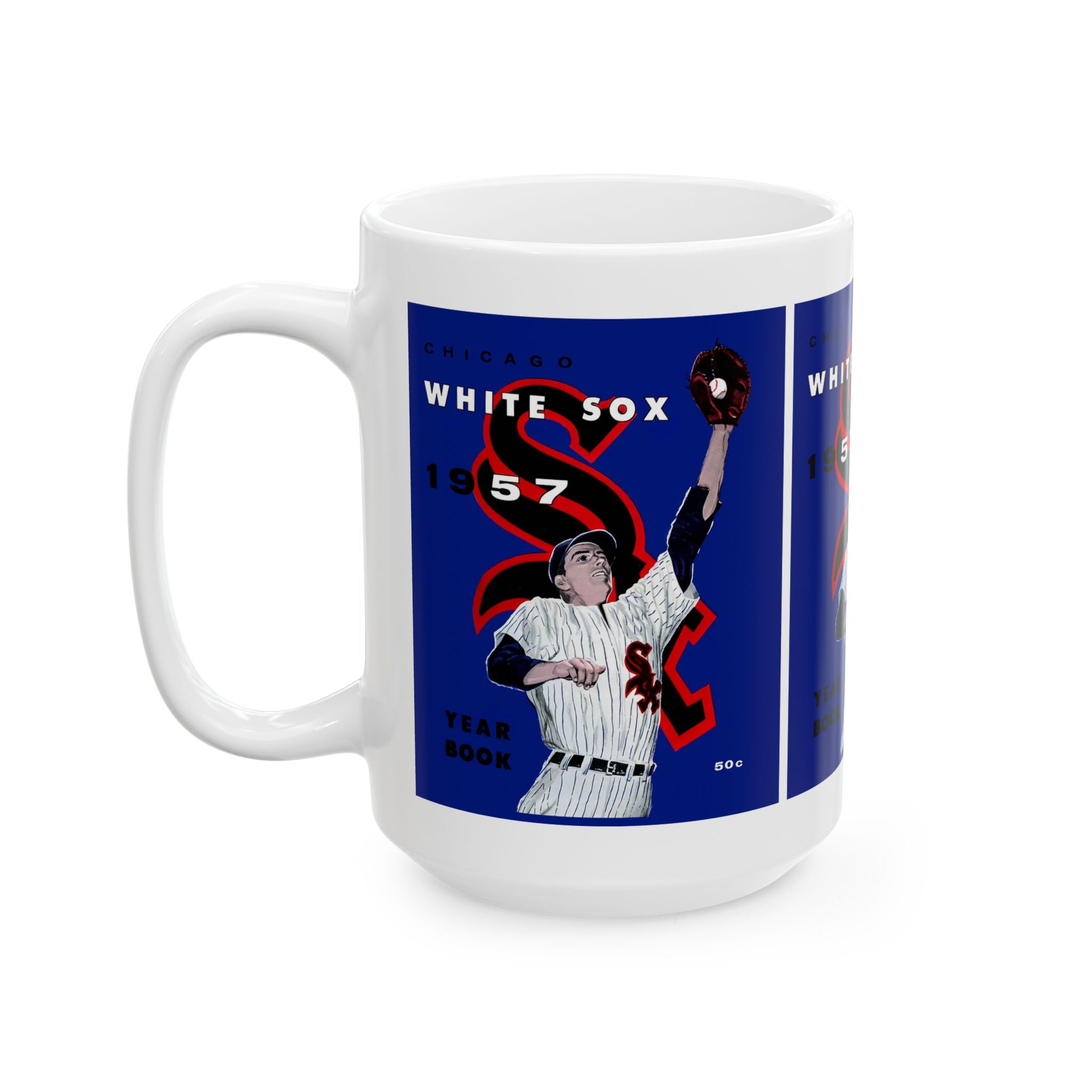 1957 Chicago White Sox Vintage Yearbook Cover Ceramic Mug (11oz, 15oz)
