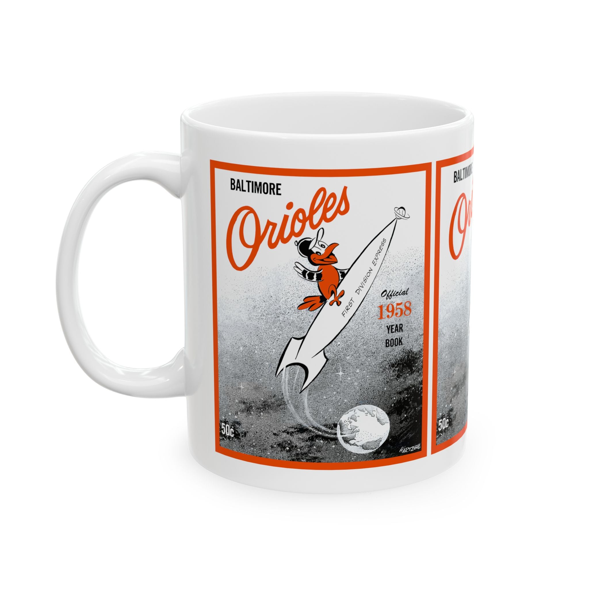 Baseball Ceramic Mug, 1958 Baltimore Baseball Decor, Sports Fan Gift, Coffee Cup, Tea Mug, Home Kitchen Decor, Baseball Lover Gift
