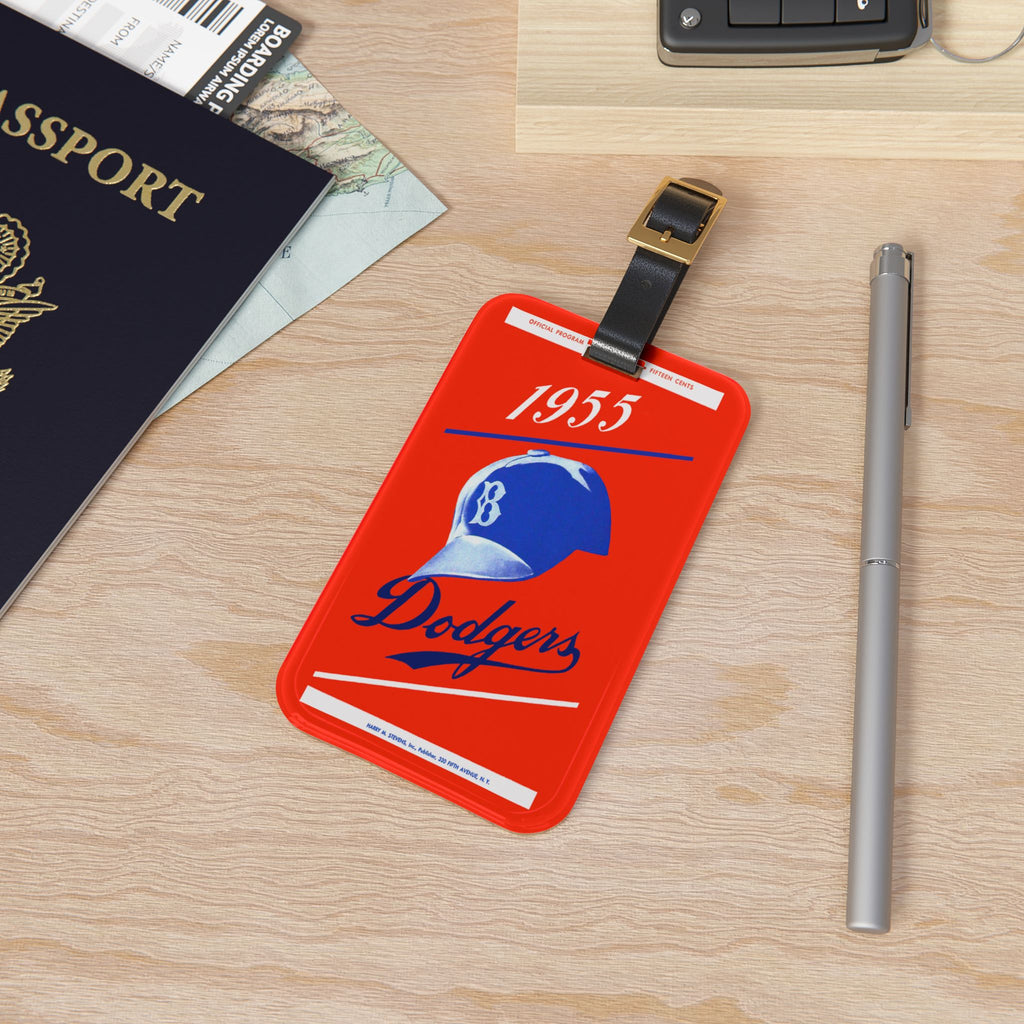 1955 Brooklyn Dodgers Baseball Luggage Tag | Vintage Baseball