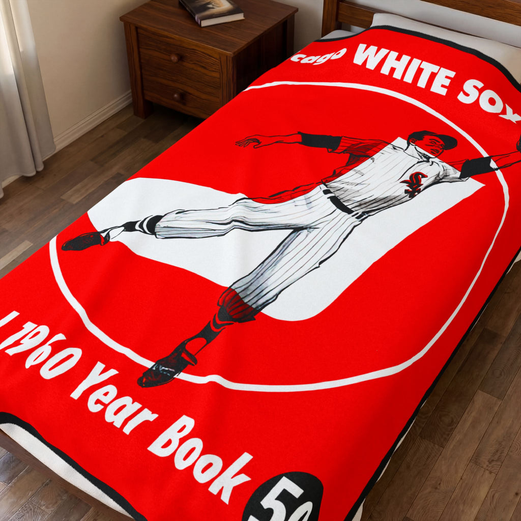Chicago White Sox Vintage 1960 Yearbook Velveteen Plush Blanket