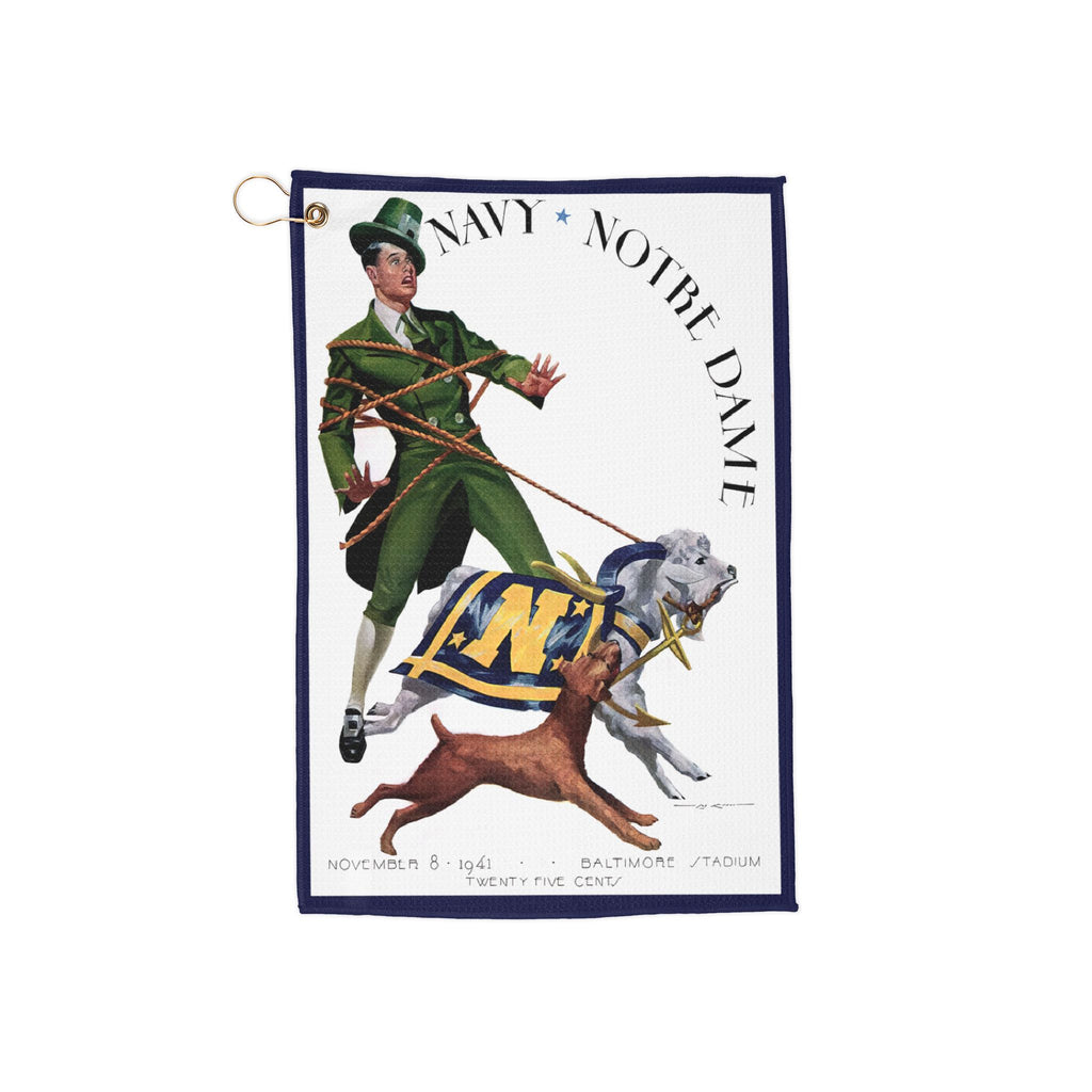Golf Towels, 1941 Football Navy-Notre Dame Sports Towel, Golfing Accessories, Golf Gift, Personalized Golf Towel, Custom Golf