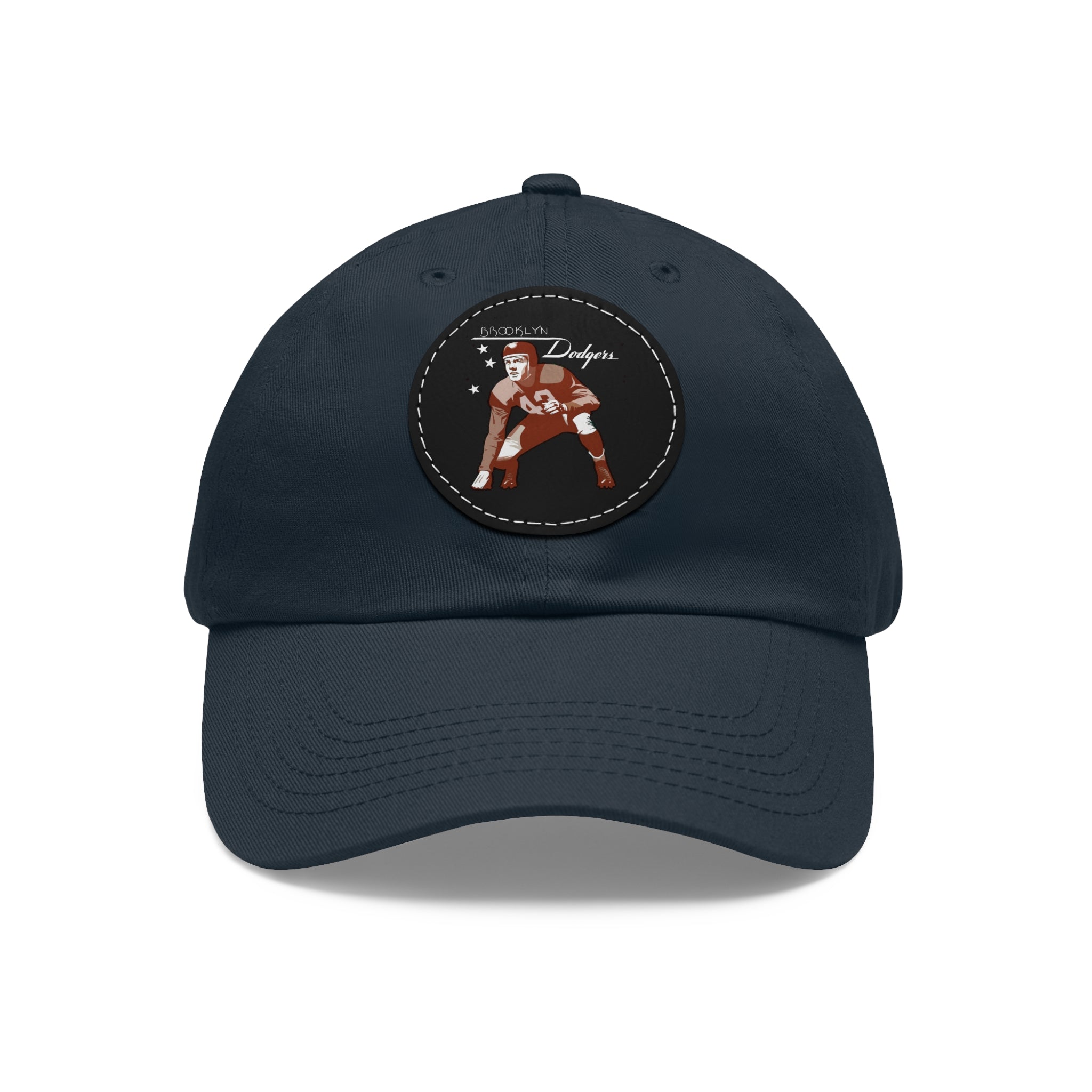 1943 Brooklyn Dodgers Football - Dad Hat with Leather Patch (Round)