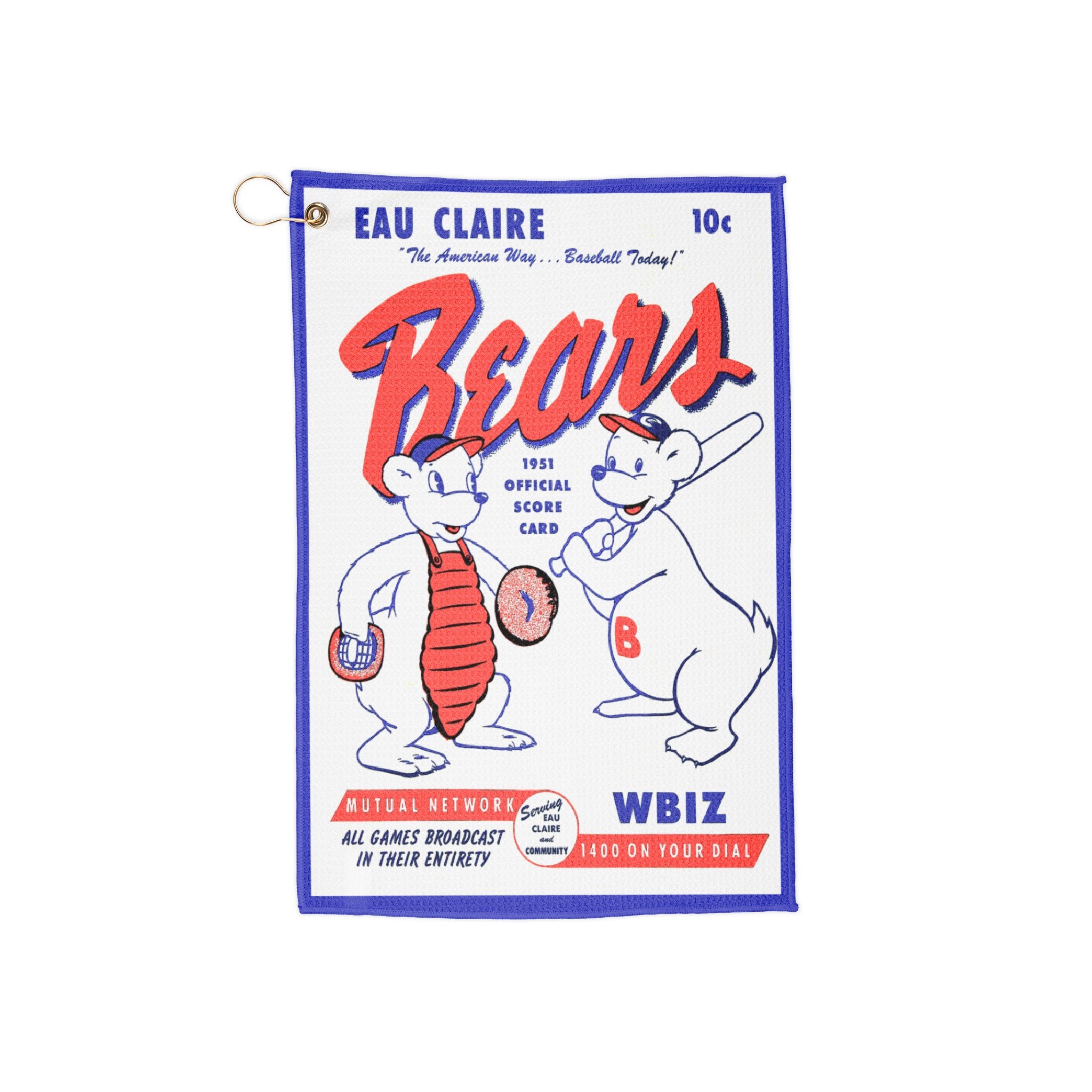 1951 Eau Claire Bears Baseball Golf Towel