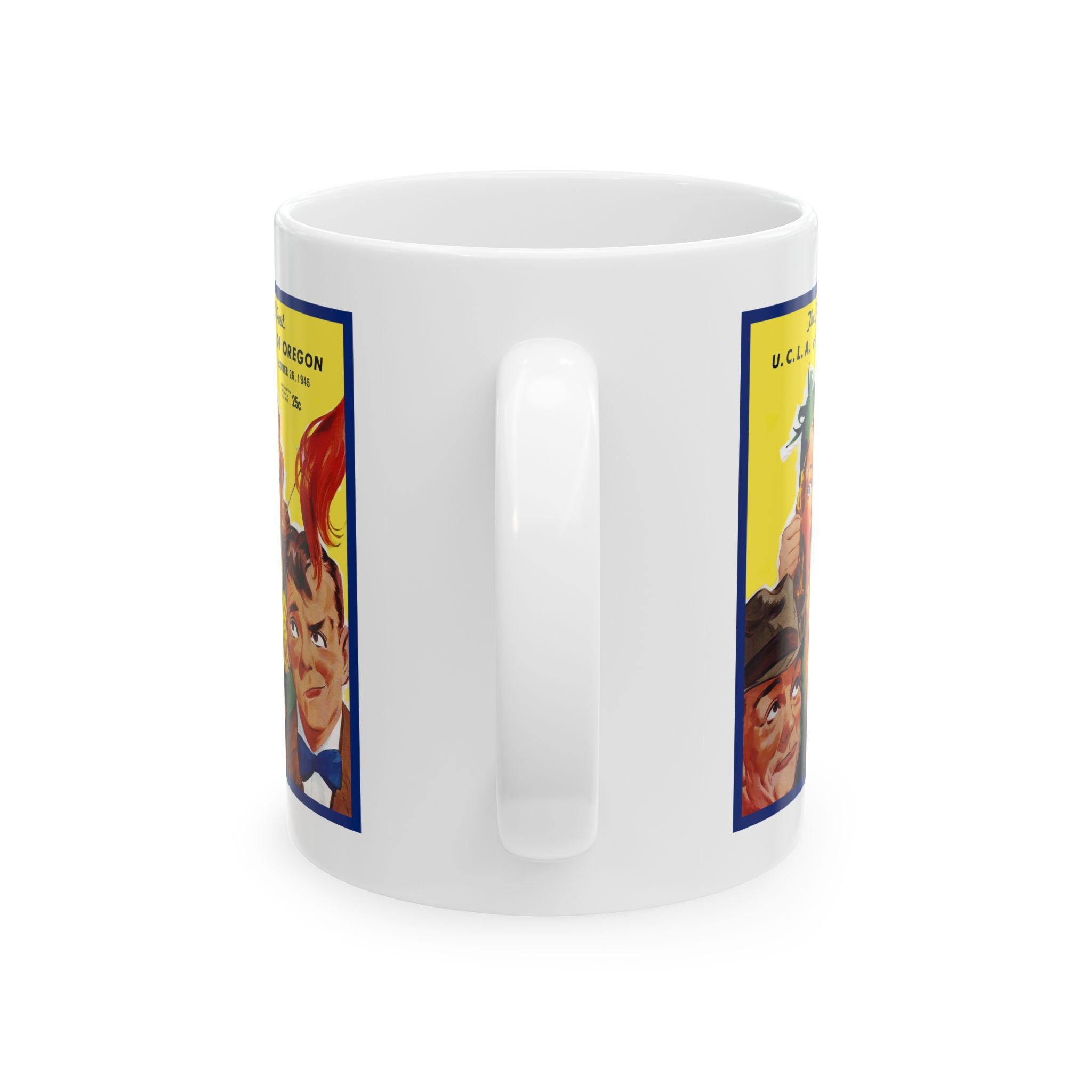 1945 Vintage University of Oregon Ducks - UCLA Bruins Football Program Cover - Ceramic Mug, 11oz