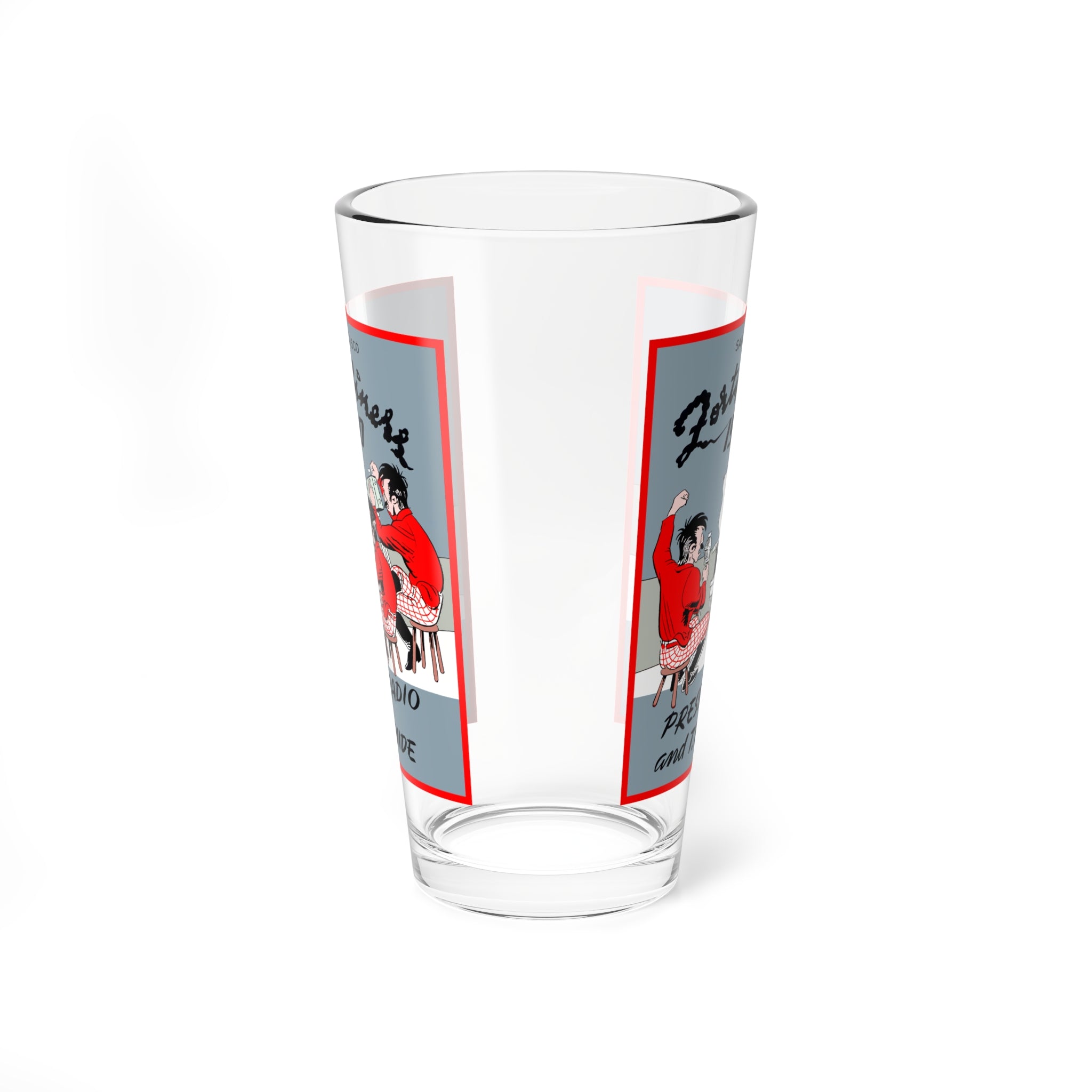 1950 San Francisco Football Mixing Glass, 16oz | Vintage Sports Bar Glass