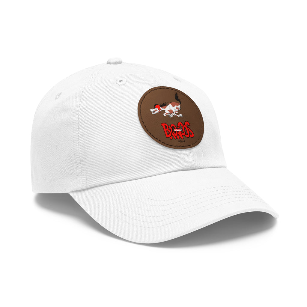 1964 Denver Broncos Football - Dad Hat with Leather Patch (Round)