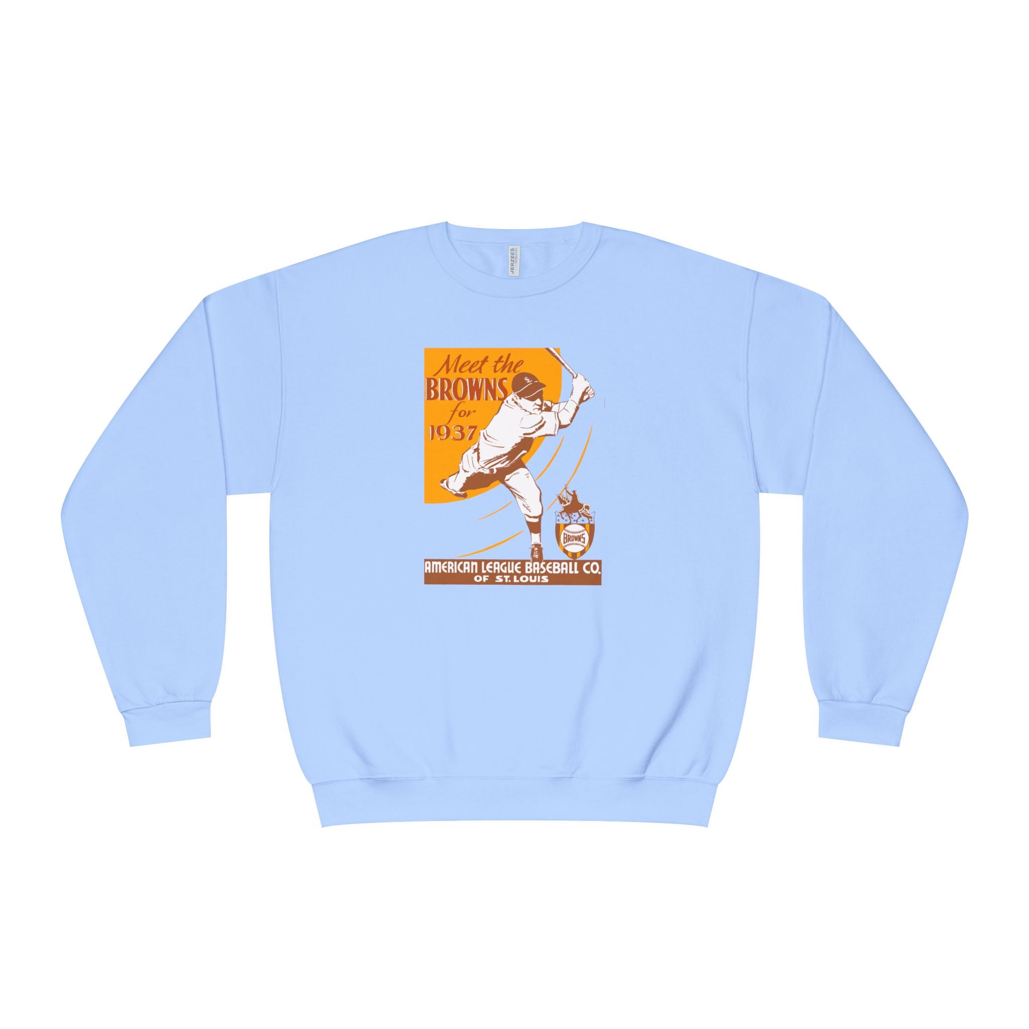 1937 Vintage St. Louis Browns Baseball Media Guide Cover - Unisex NuBlend® Crewneck Sweatshirt