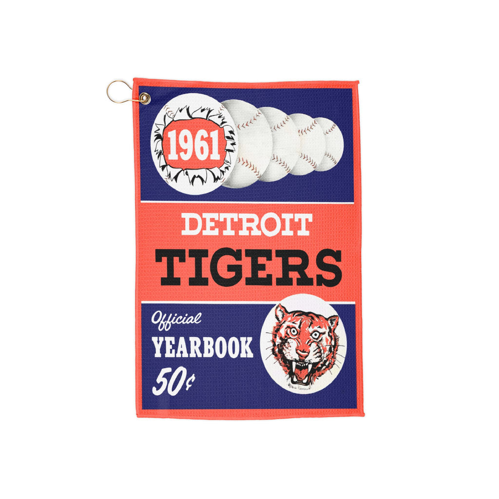 1961 Baseball Tigers Golf Towel | Vintage Team, Sports Accessory