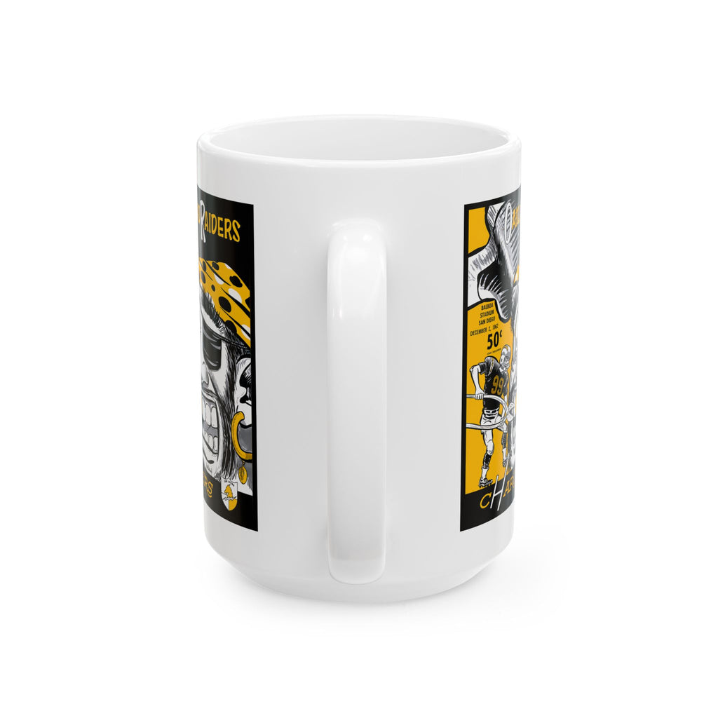 Football Ceramic Mug, Oakland vs San Diego, Sports Fan Gift, Gift for Him, Office Decor, Football Memorabilia